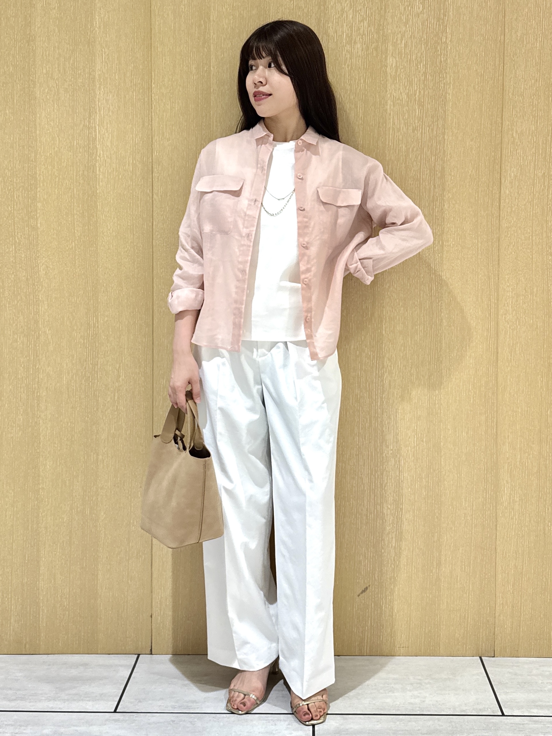 nanaさんの「UNTITLED｜【古畑星夏さん着用/接触冷感】ドライタッチシャツ」を使ったコーディネート
