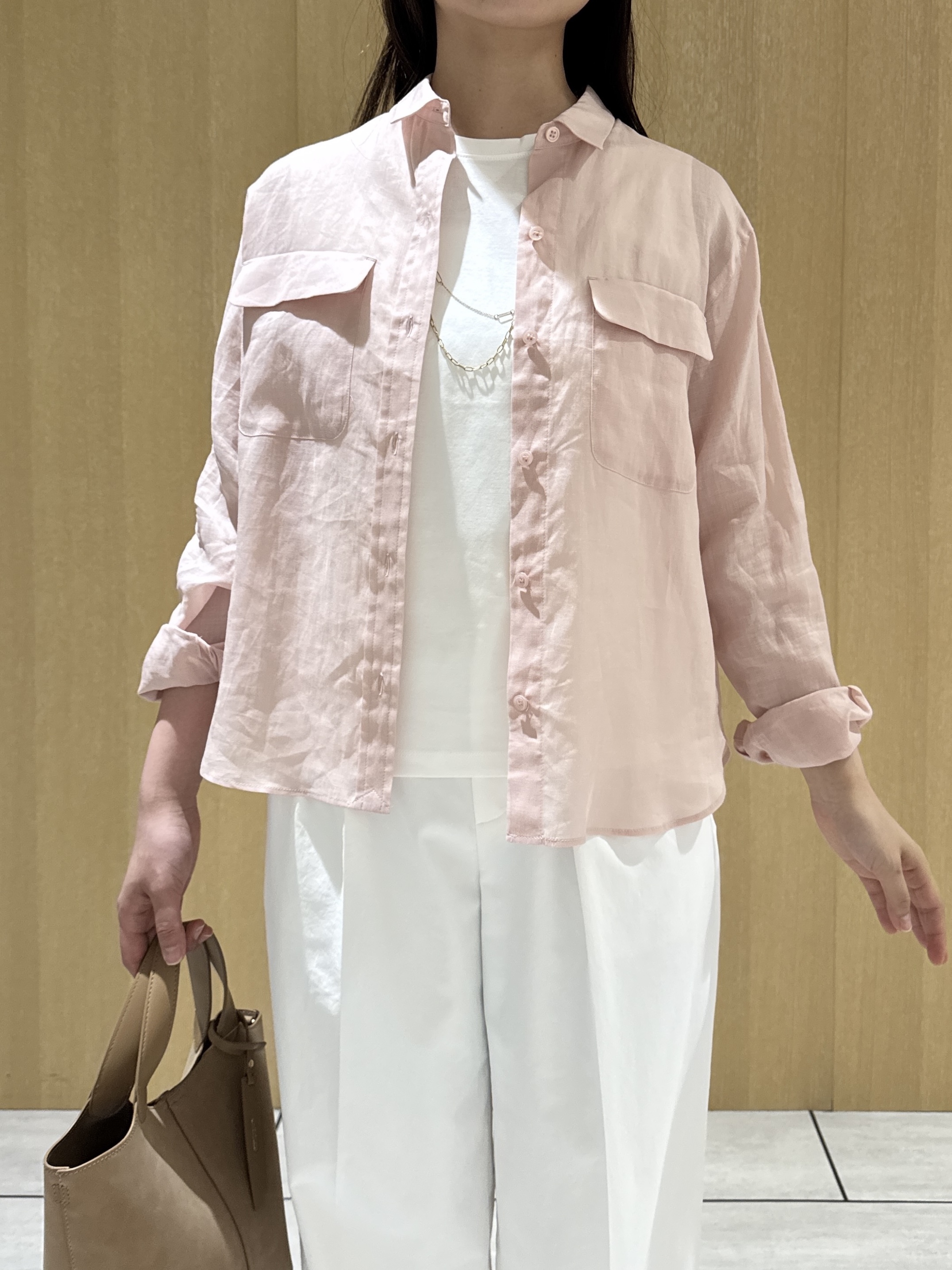 nanaさんの「UNTITLED｜【古畑星夏さん着用/接触冷感】ドライタッチシャツ」を使ったコーディネート