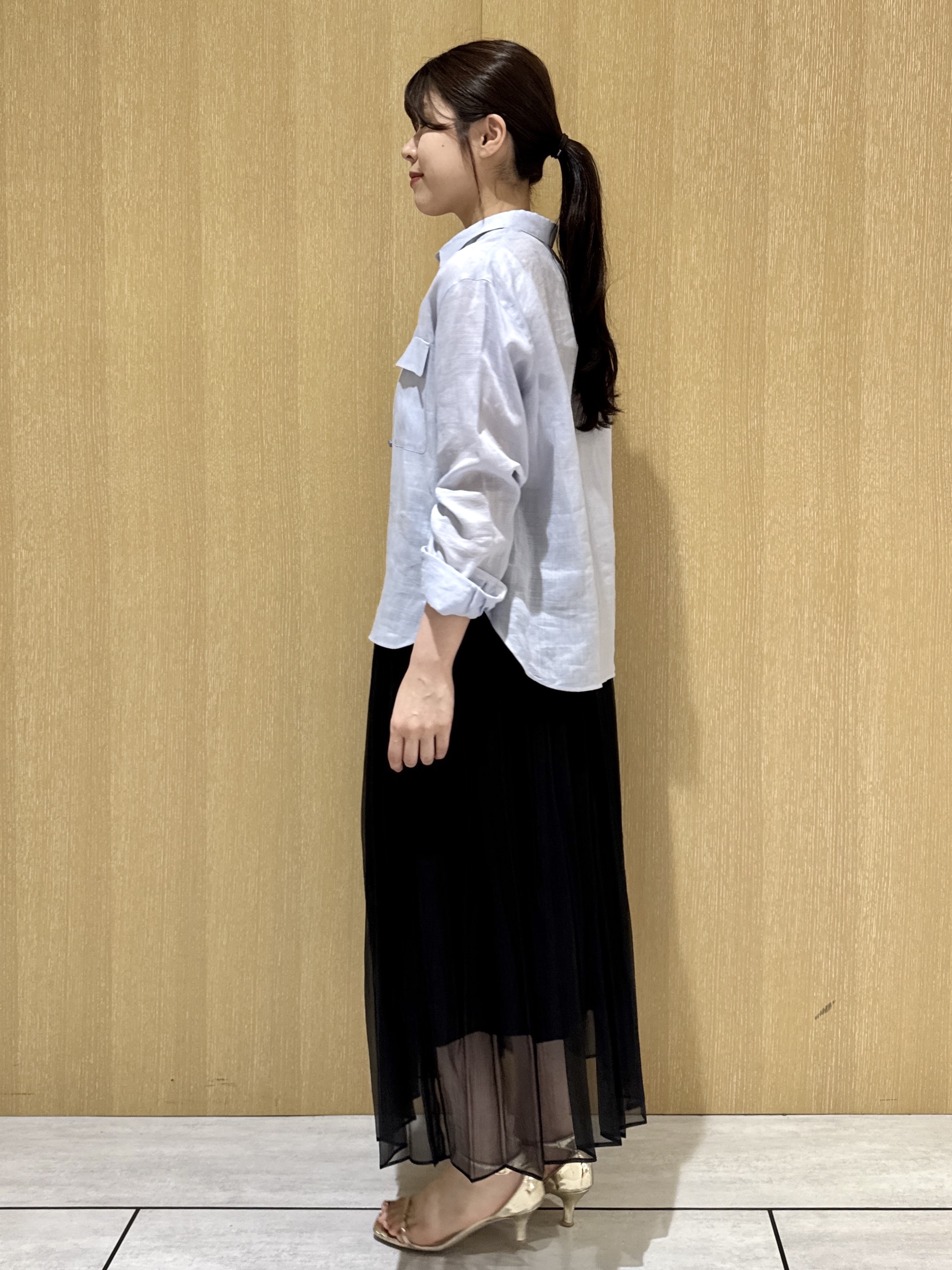 nanaさんの「UNTITLED｜【古畑星夏さん着用/接触冷感】ドライタッチシャツ」を使ったコーディネート