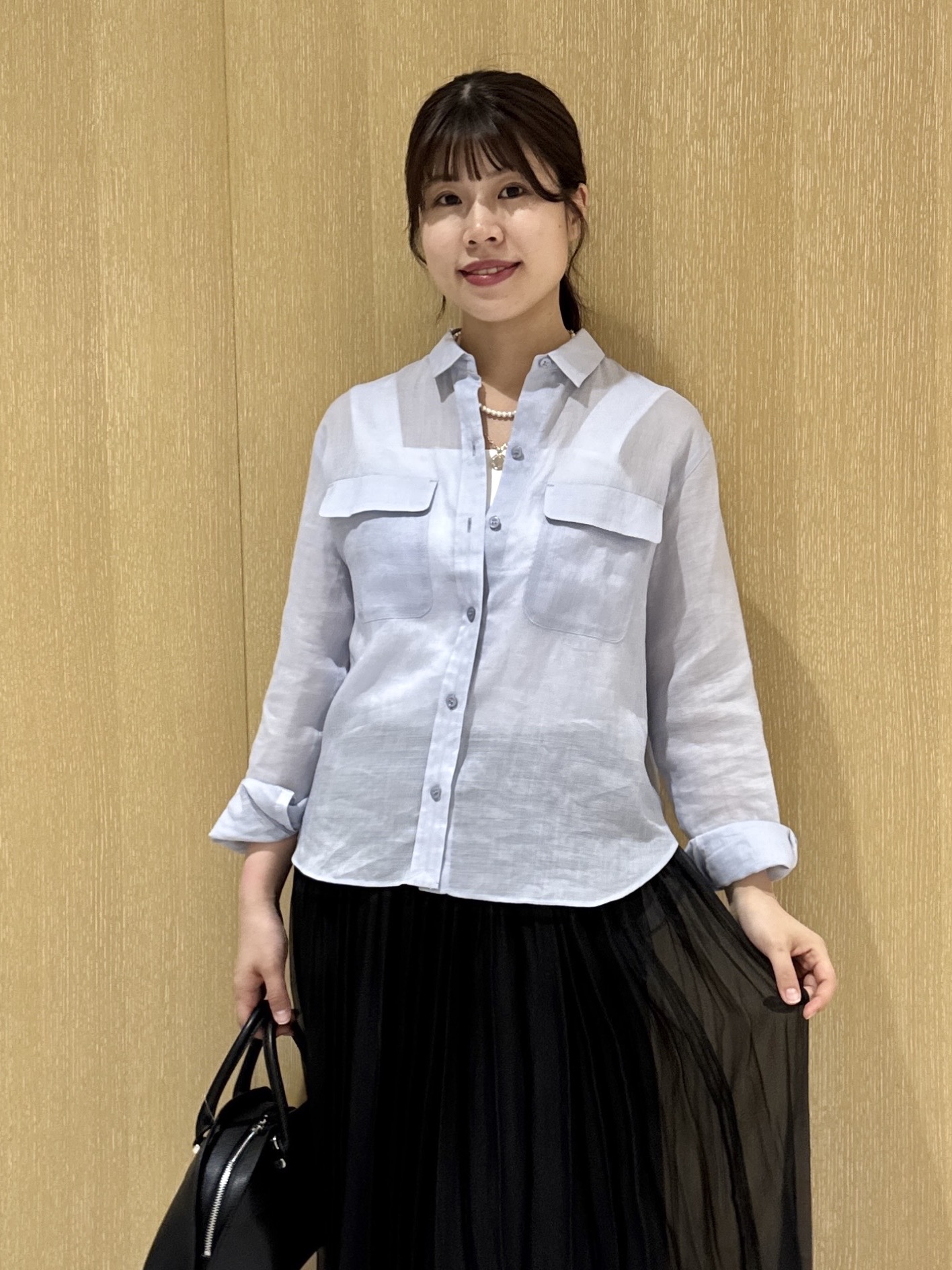 nanaさんの「UNTITLED｜【古畑星夏さん着用/接触冷感】ドライタッチシャツ」を使ったコーディネート
