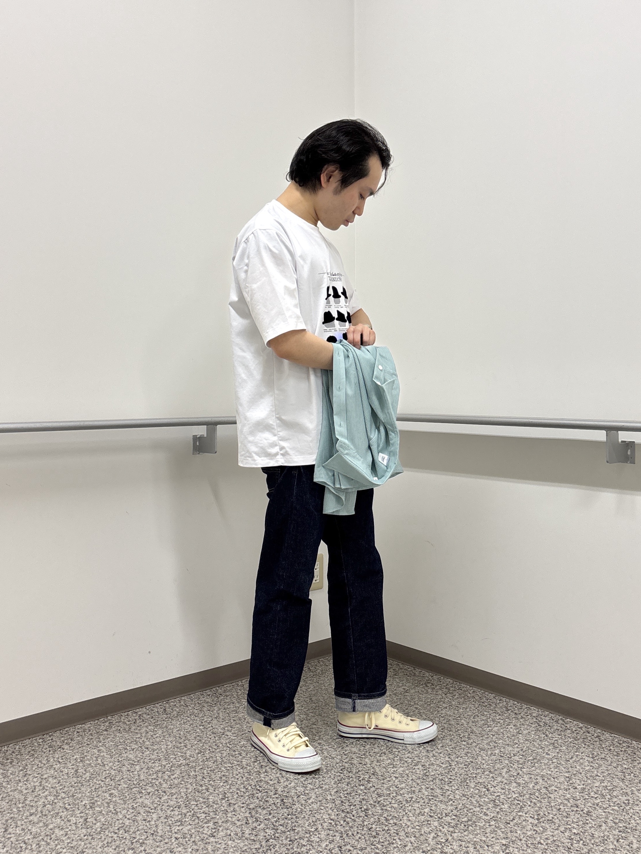 KEIさんの「TAKEO KIKUCHI｜【通気性】トリコットサッカー 7分袖シャツ」を使ったコーディネート