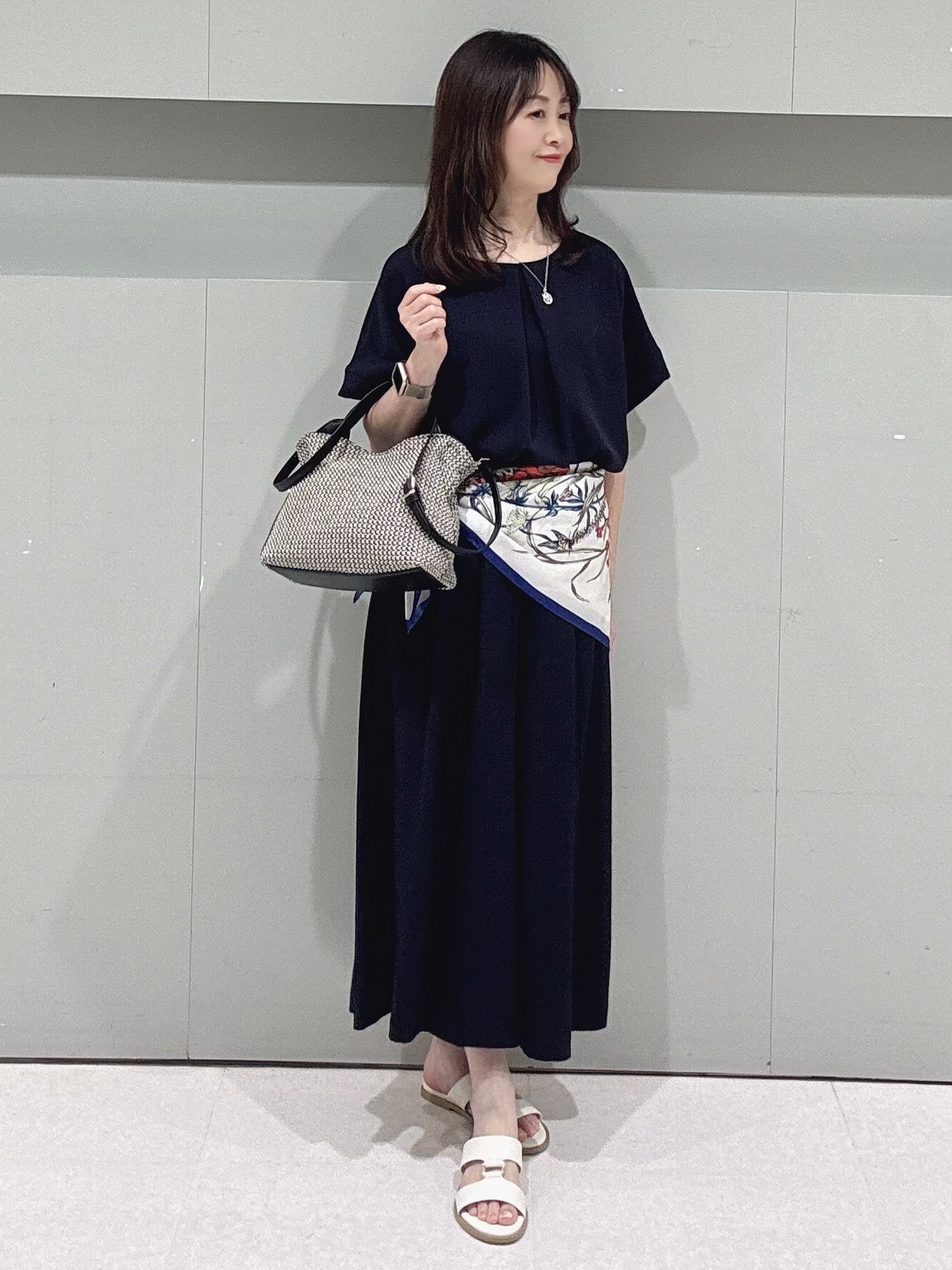 makiさんの「UNTITLED｜【接触冷感/はっ水/セットアップ可】リラクシーガウチョパンツ」を使ったコーディネート