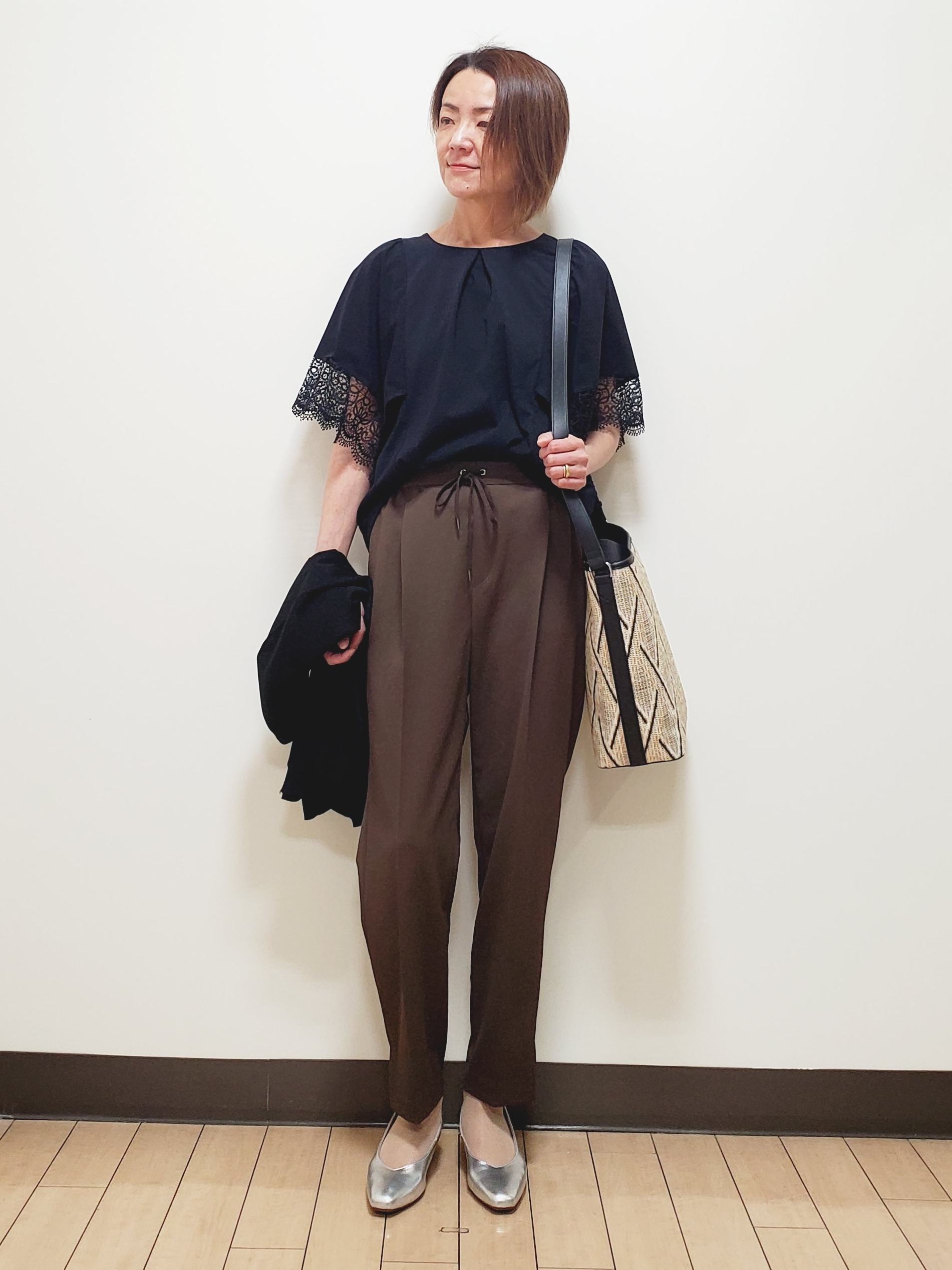 yuuさんの「Reflect｜【UVカット／接触冷感】レーススリーブジャージカットソー」を使ったコーディネート