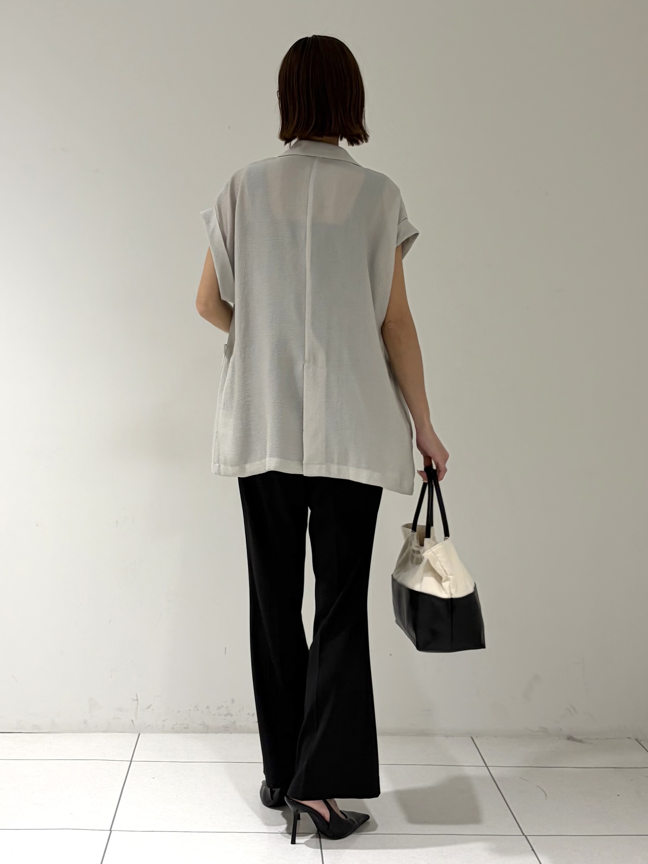 shioriさんの「INDIVI｜ワッシャーシアーダブルジャケット」を使ったコーディネート