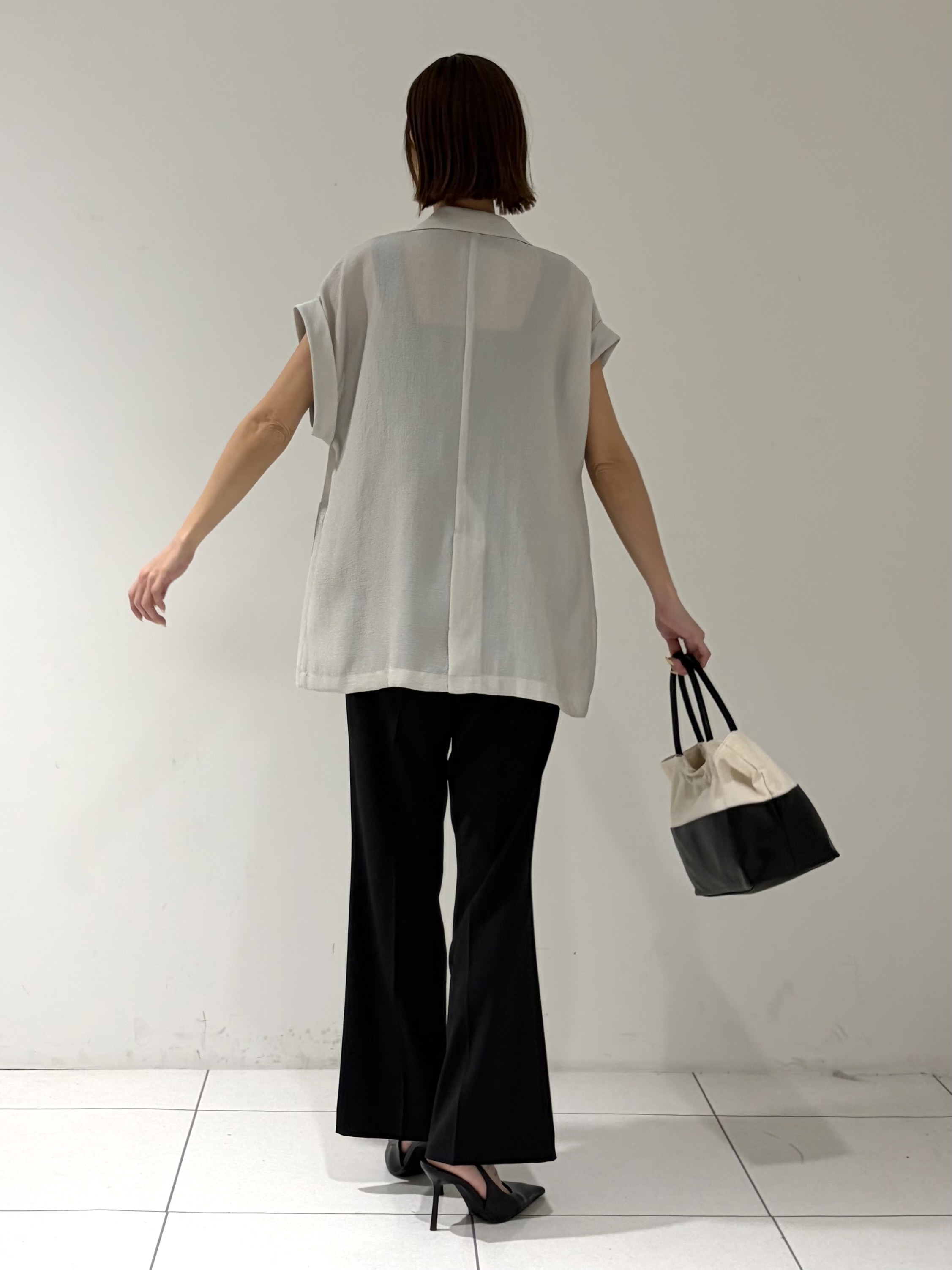 shioriさんの「INDIVI｜ワッシャーシアーダブルジャケット」を使ったコーディネート