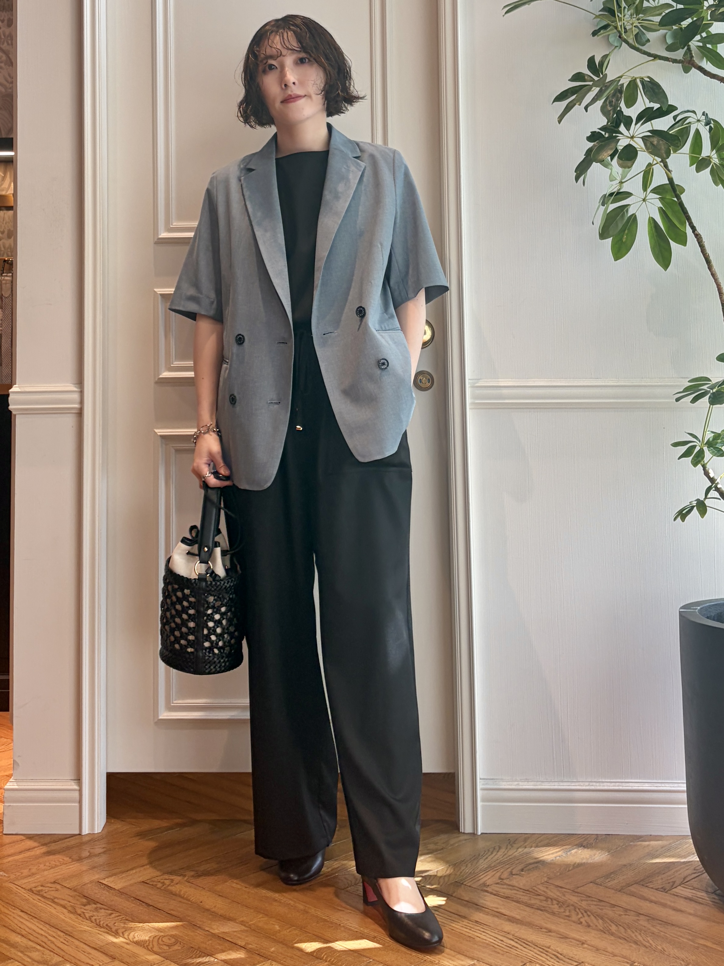 nakaoさんの「DRESSTERIOR｜【ウォッシャブル】フレンチスリーブ コンビネゾン」を使ったコーディネート