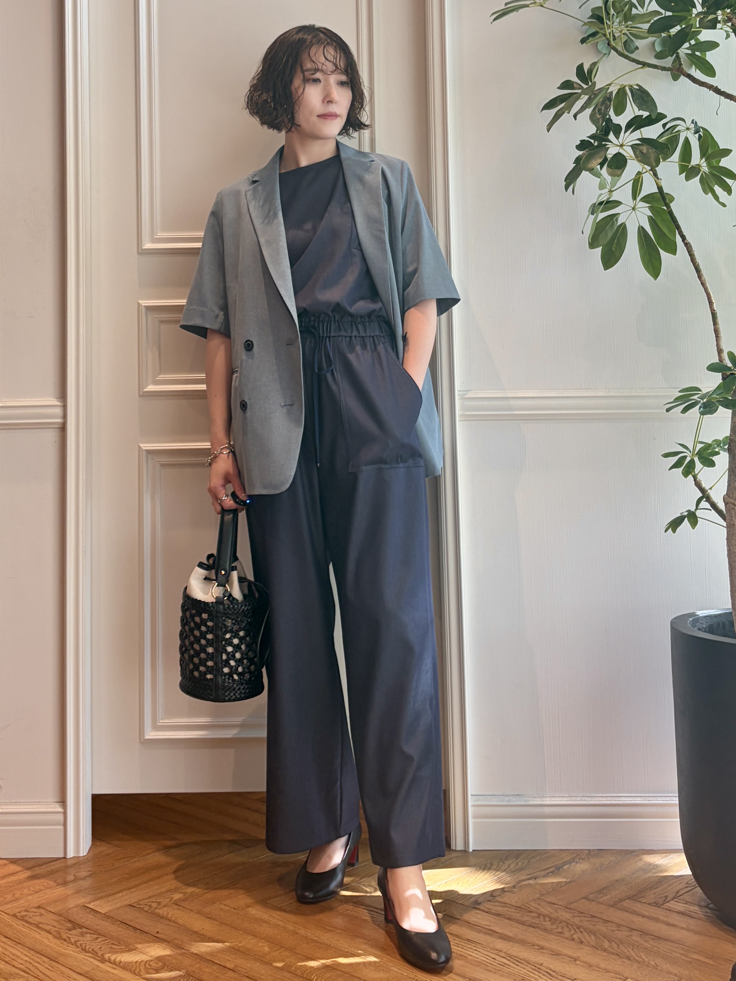 nakaoさんの「DRESSTERIOR｜【otonaMUSE5月号掲載/3WAY】メッシュ＆キャンバス バケツBAG」を使ったコーディネート