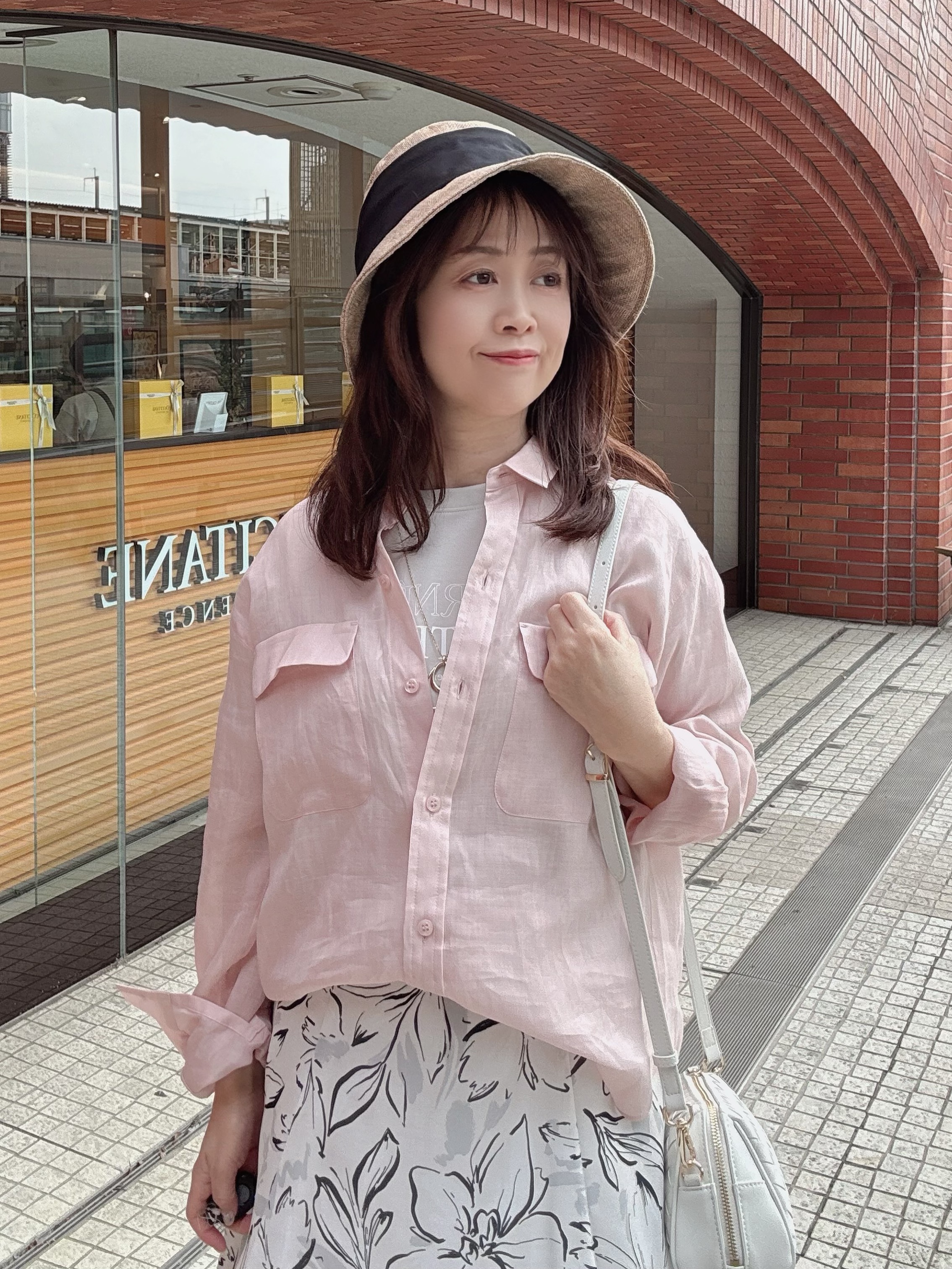 makiさんの「UNTITLED｜【古畑星夏さん着用/接触冷感】ドライタッチシャツ」を使ったコーディネート