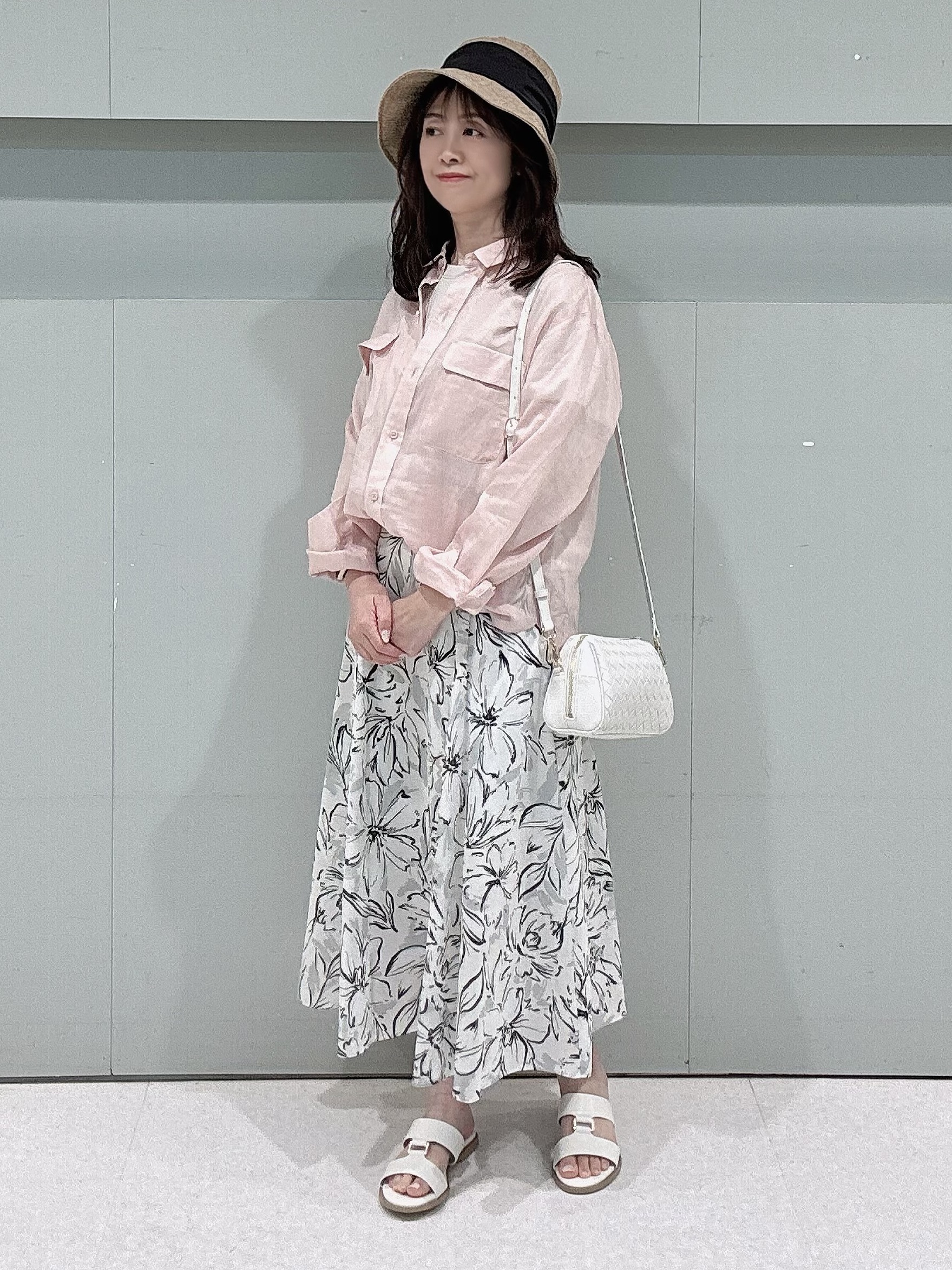 makiさんの「UNTITLED｜【古畑星夏さん着用/接触冷感】ドライタッチシャツ」を使ったコーディネート