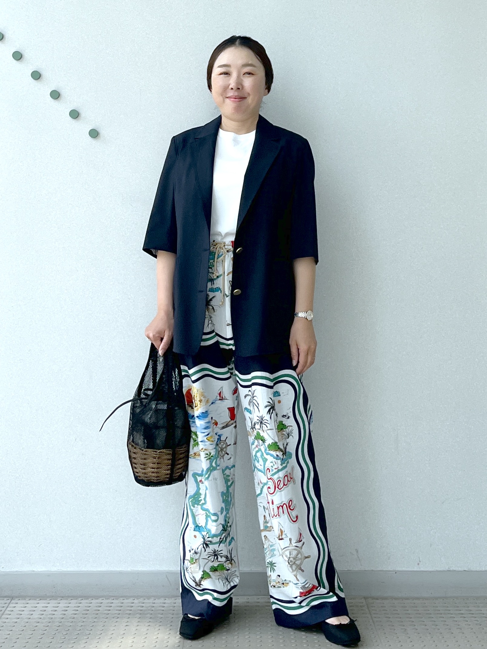 Soeさんの「DRESSTERIOR｜【接触冷感/セットアップ可】 2WAYストレッチスリークオータージャケット」を使ったコーディネート