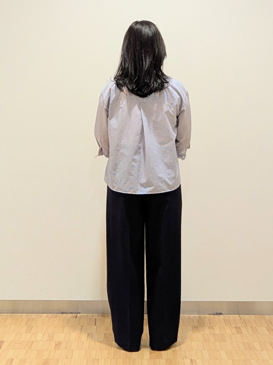 なおさんの「Reflect｜【接触冷感】八分袖フロントフリルブラウス」を使ったコーディネート