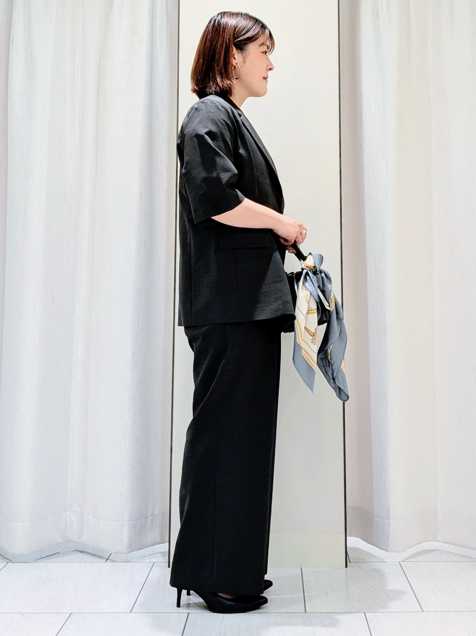 Onumaさんの「UNTITLED｜【シワになりにくい/セットアップ可/接触冷感】ハーフスリーブジャケット」を使ったコーディネート