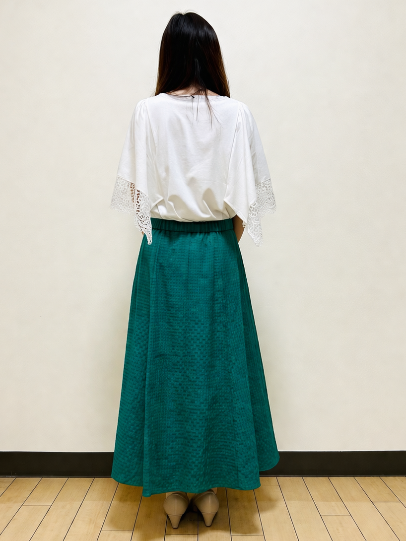 miiiさんの「Reflect｜【UVカット／接触冷感】レーススリーブジャージカットソー」を使ったコーディネート