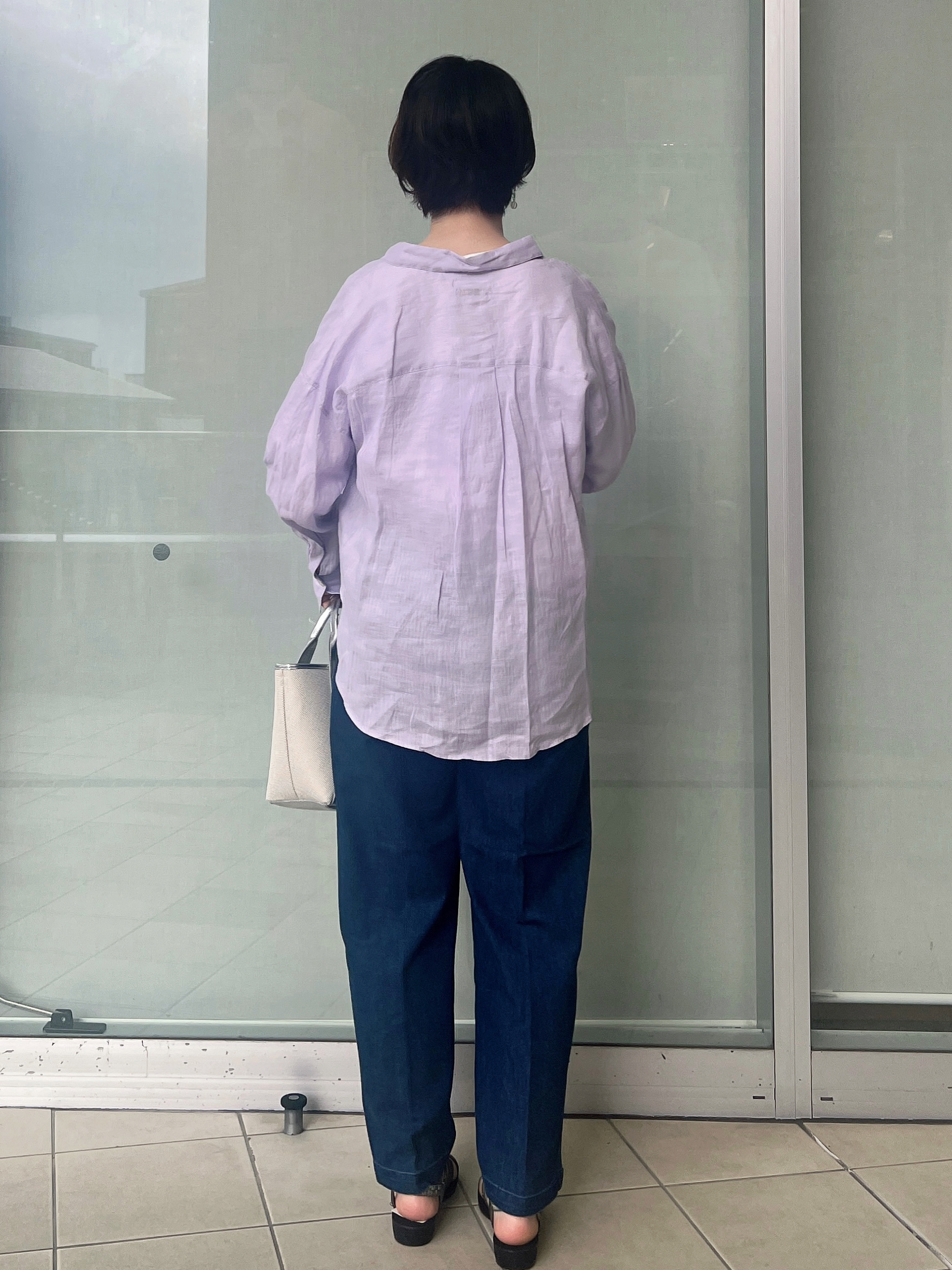 yo-koさんの「OPAQUE.CLIP｜フレンチリネンシャツ／カシュクール【洗濯機OK】《5col》」を使ったコーディネート