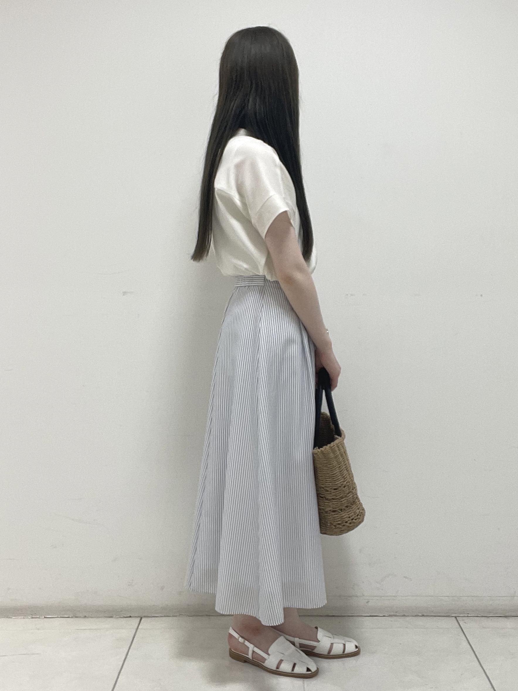 mさんの「INDIVI｜【洗える／SETUP可能】スキッパーブラウス」を使ったコーディネート