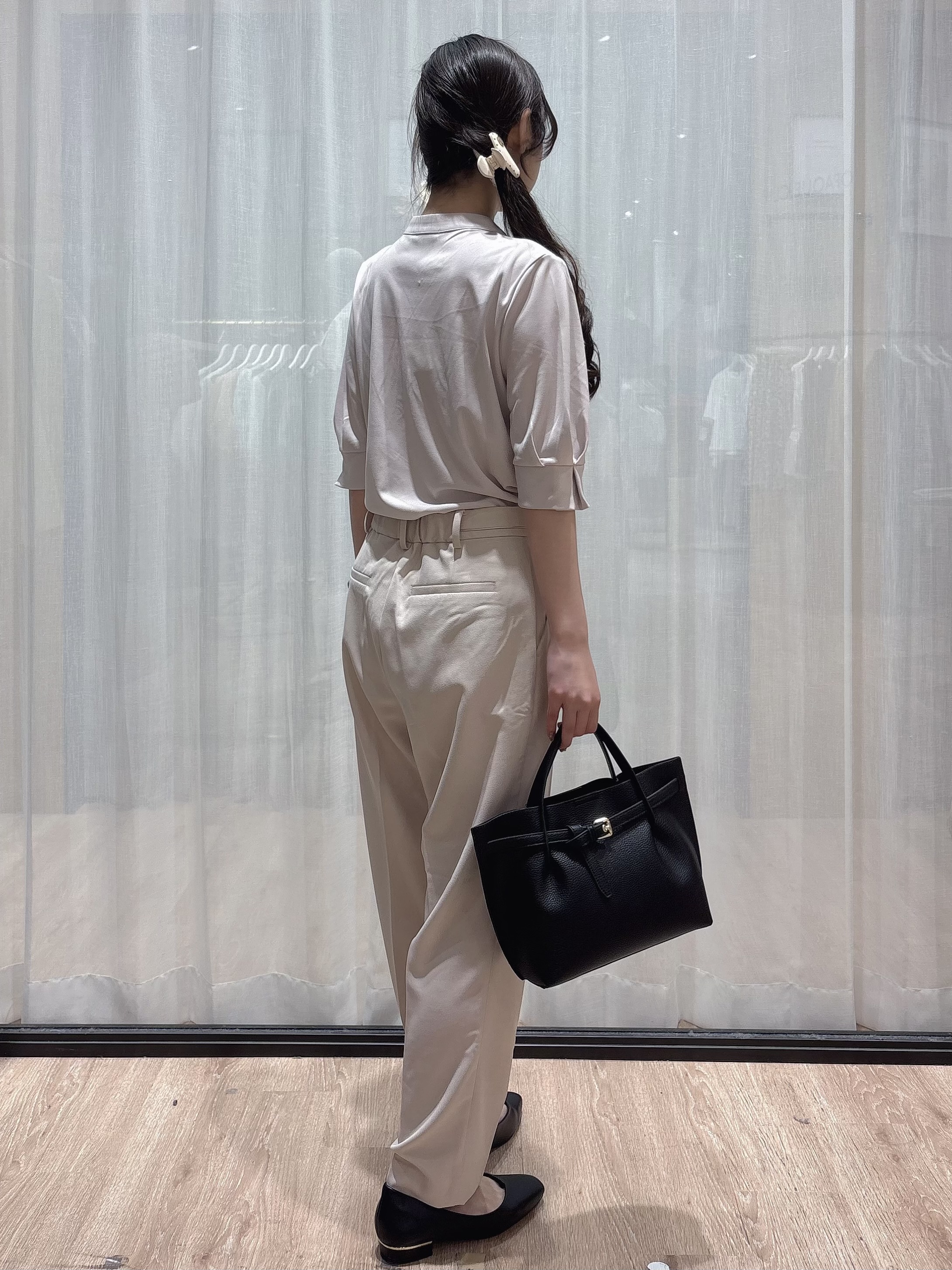 ぞうげさんの「OPAQUE.CLIP｜【接触冷感／吸水速乾】ノーカラージャケット／セットアップ対応可《洗える／防シワ／ストレッチ》」を使ったコーディネート