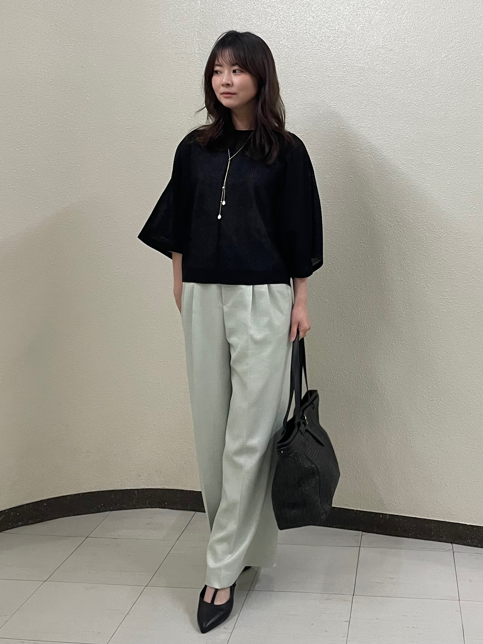 Ayaさんの「Reflect｜【前後2WAY】オフボディ リラクシーニット」を使ったコーディネート