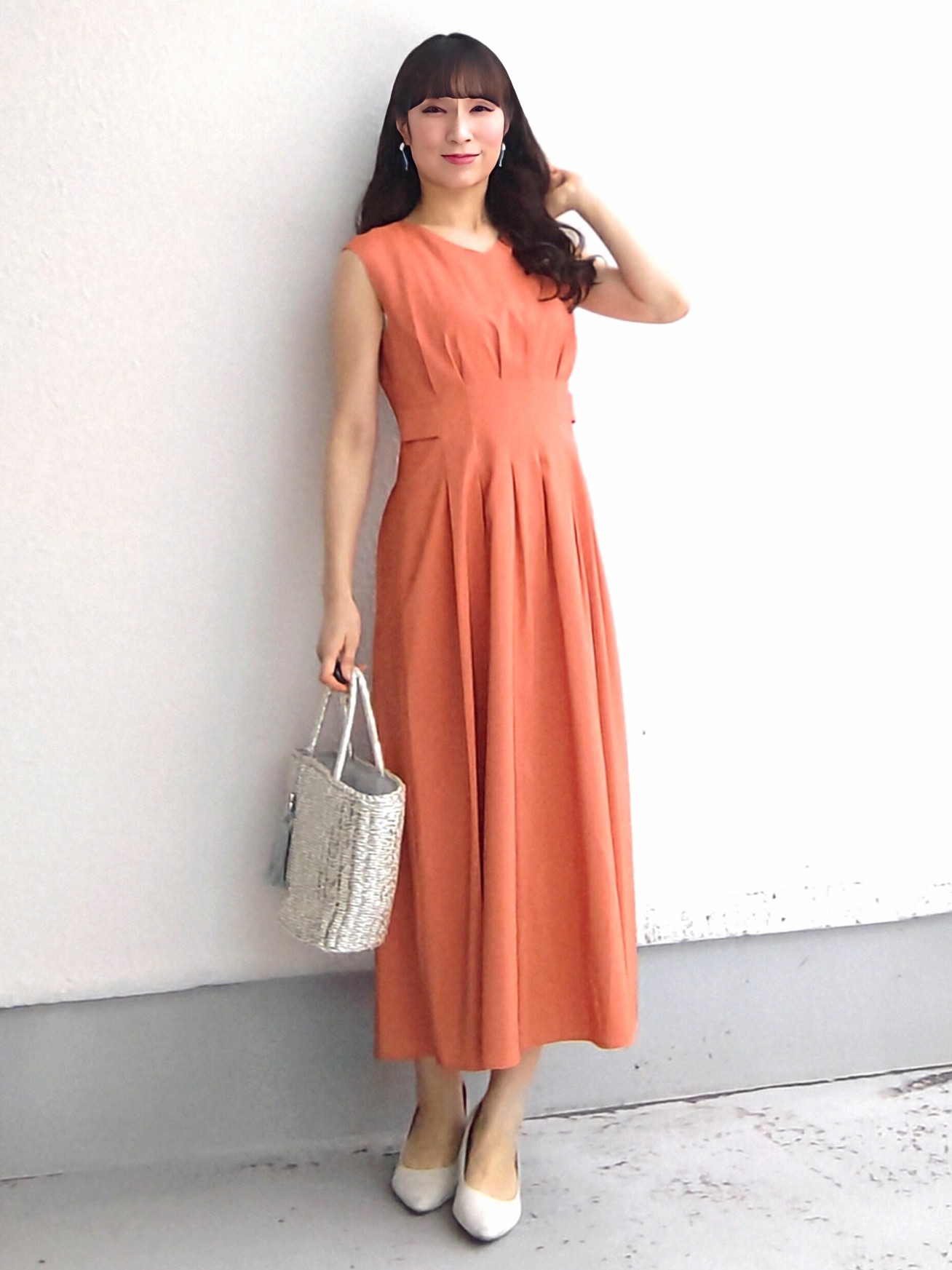 keinaさんの「SunaUna｜【手洗い可／日本製】ノースリーブフレアワンピース」を使ったコーディネート