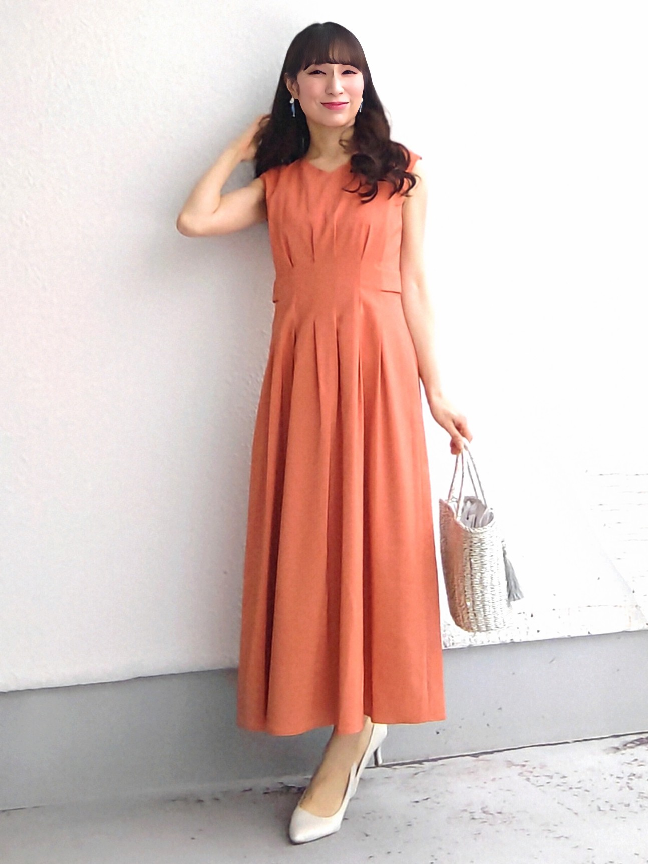 keinaさんの「SunaUna｜【手洗い可／日本製】ノースリーブフレアワンピース」を使ったコーディネート