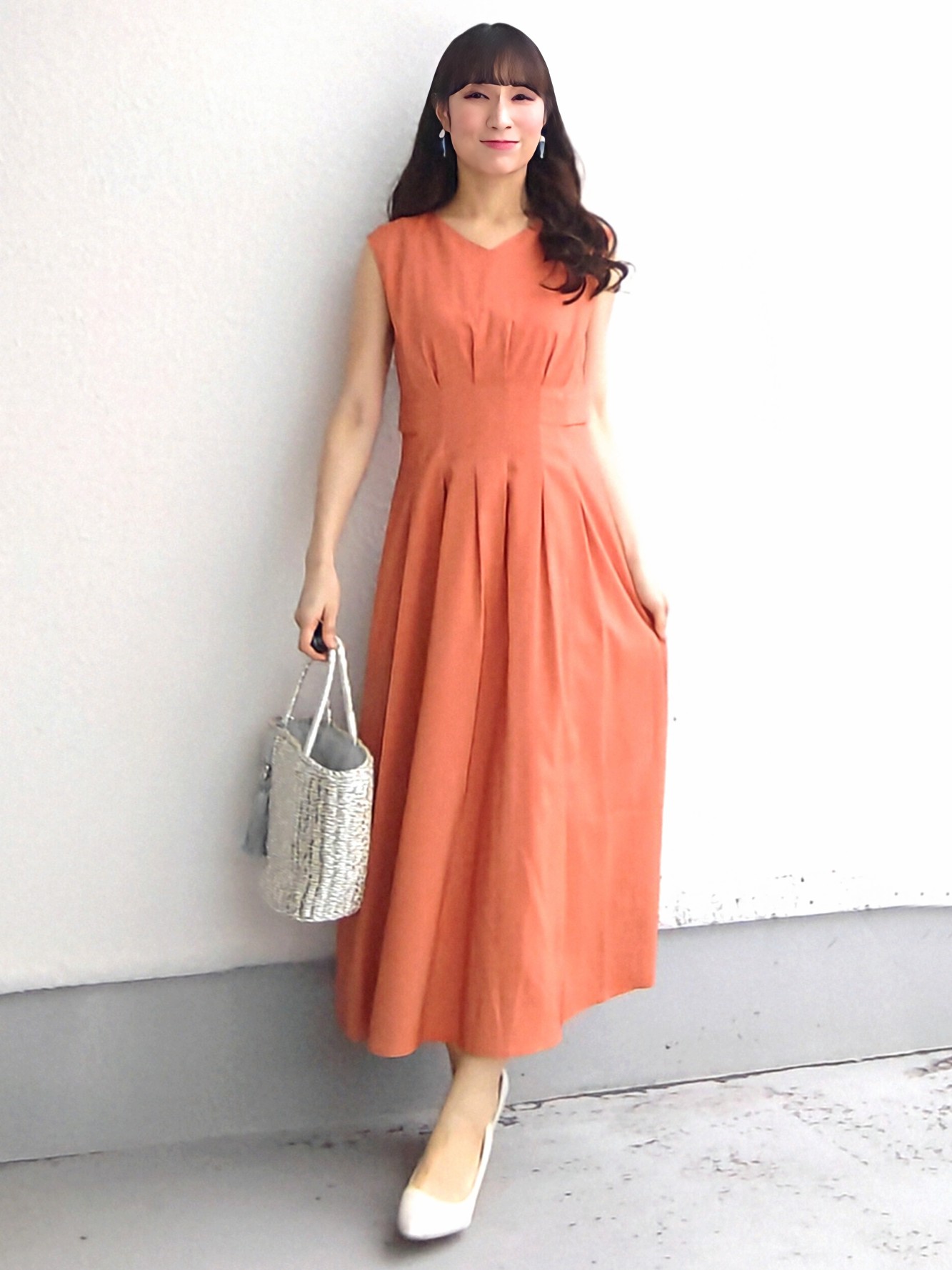 keinaさんの「SunaUna｜【手洗い可／日本製】ノースリーブフレアワンピース」を使ったコーディネート