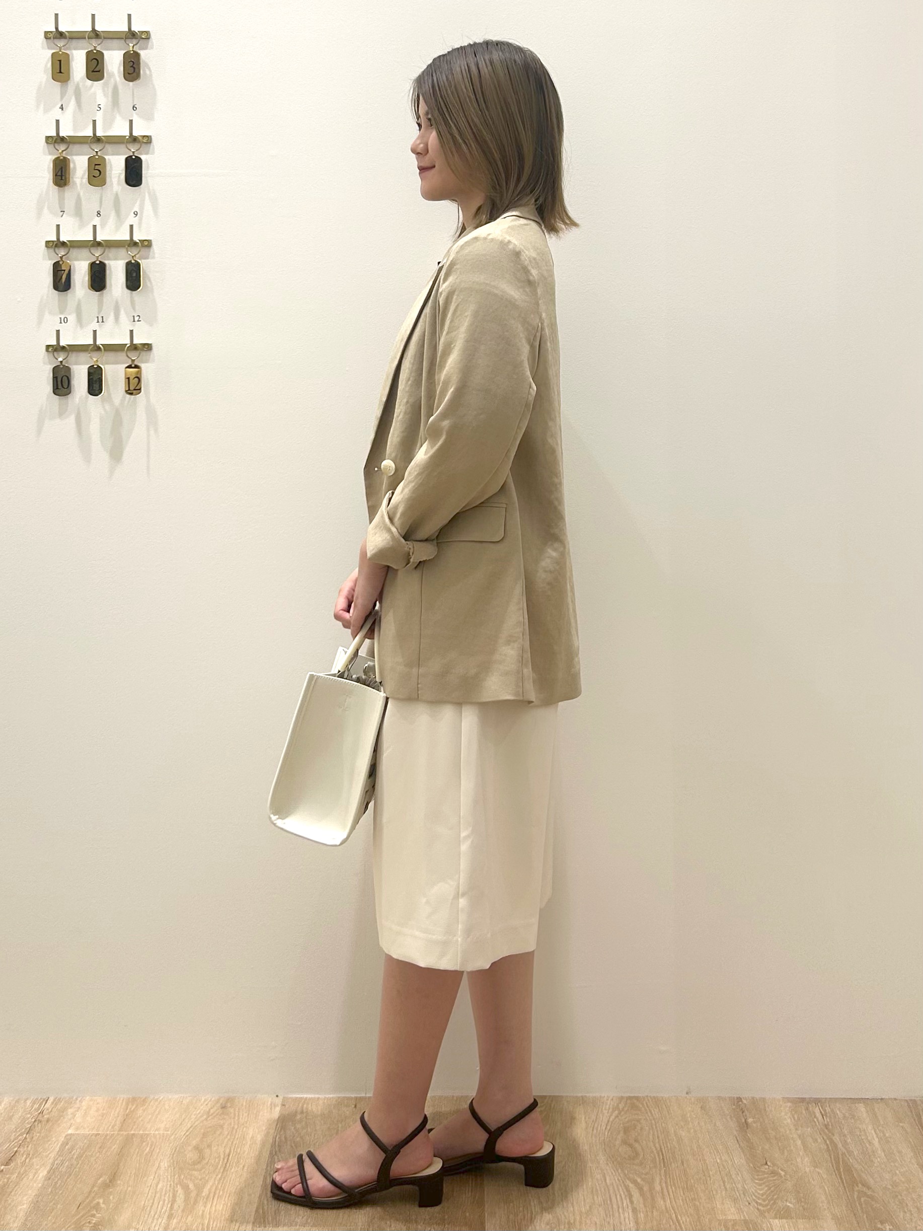 suzukaさんの「OPAQUE.CLIP｜【UV／接触冷感】ダブルブレストジャケット《防シワ加工／洗える》」を使ったコーディネート