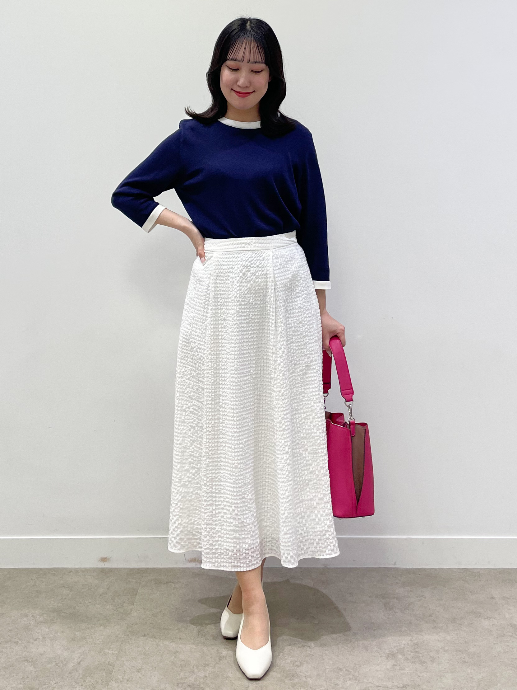 yukariさんの「Reflect｜【アンサンブル可】バイカラーカーディガン」を使ったコーディネート