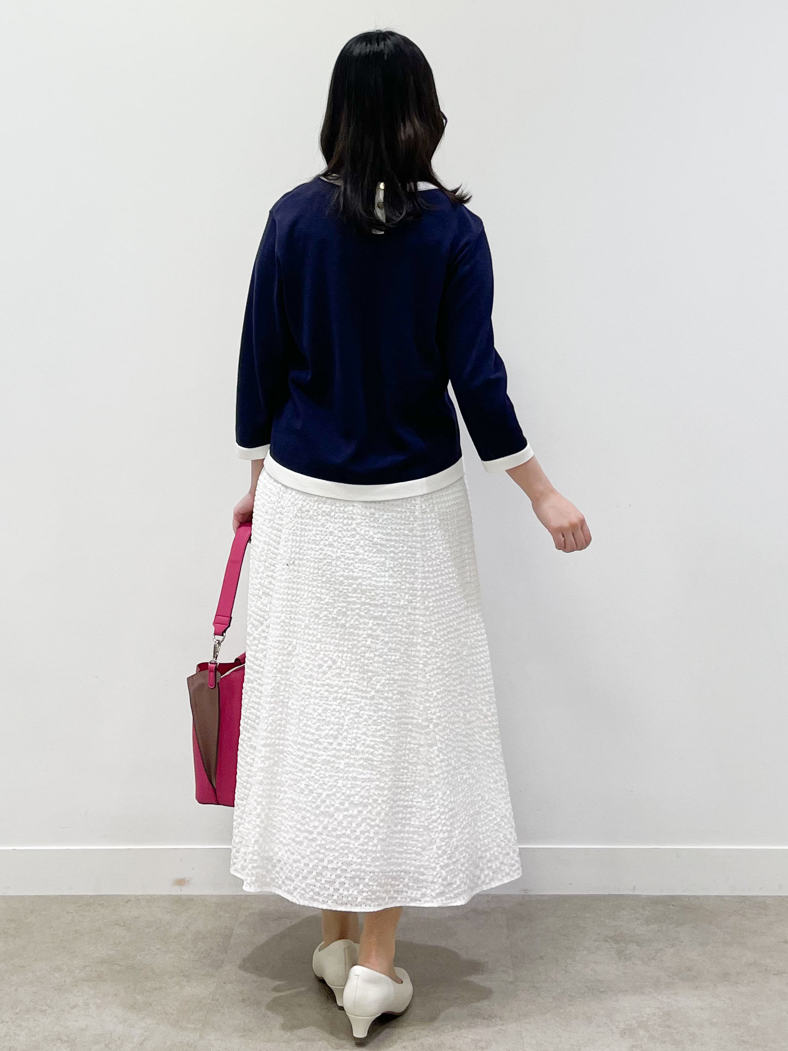 yukariさんの「Reflect｜【アンサンブル可】バイカラーカーディガン」を使ったコーディネート