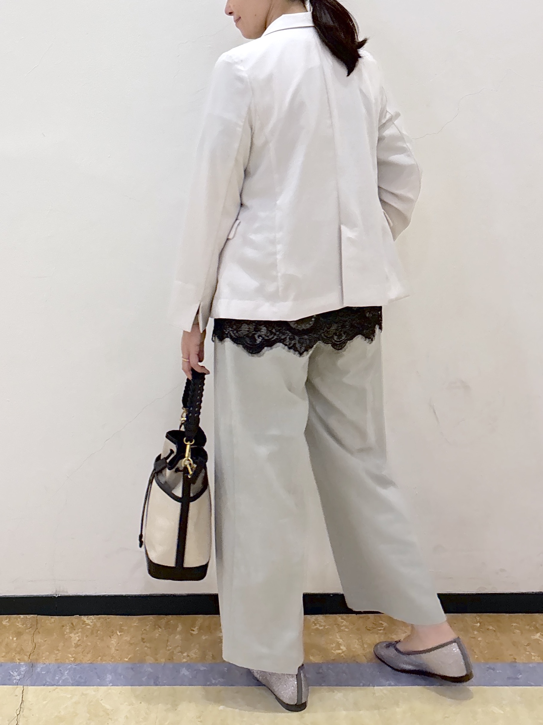 akariさんの「index｜《再入荷》ダブルブレストテーラードジャケット【接触冷感／吸水速乾／イージーアイロン／防シワ／洗濯機O」を使ったコーディネート