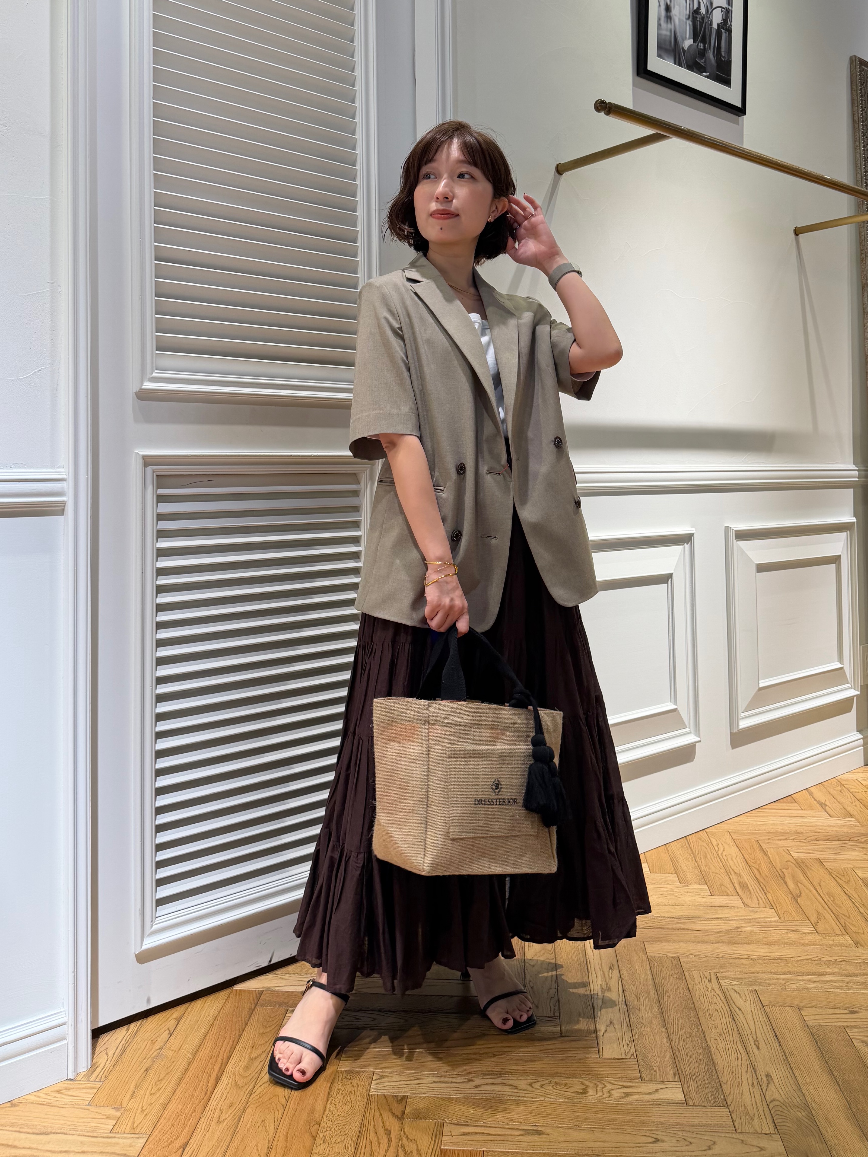 つじ まこさんの「DRESSTERIOR｜【otonaMUSE5月号掲載/セットアップ可】ウォッシャブルイージーサマージャケット」を使ったコーディネート