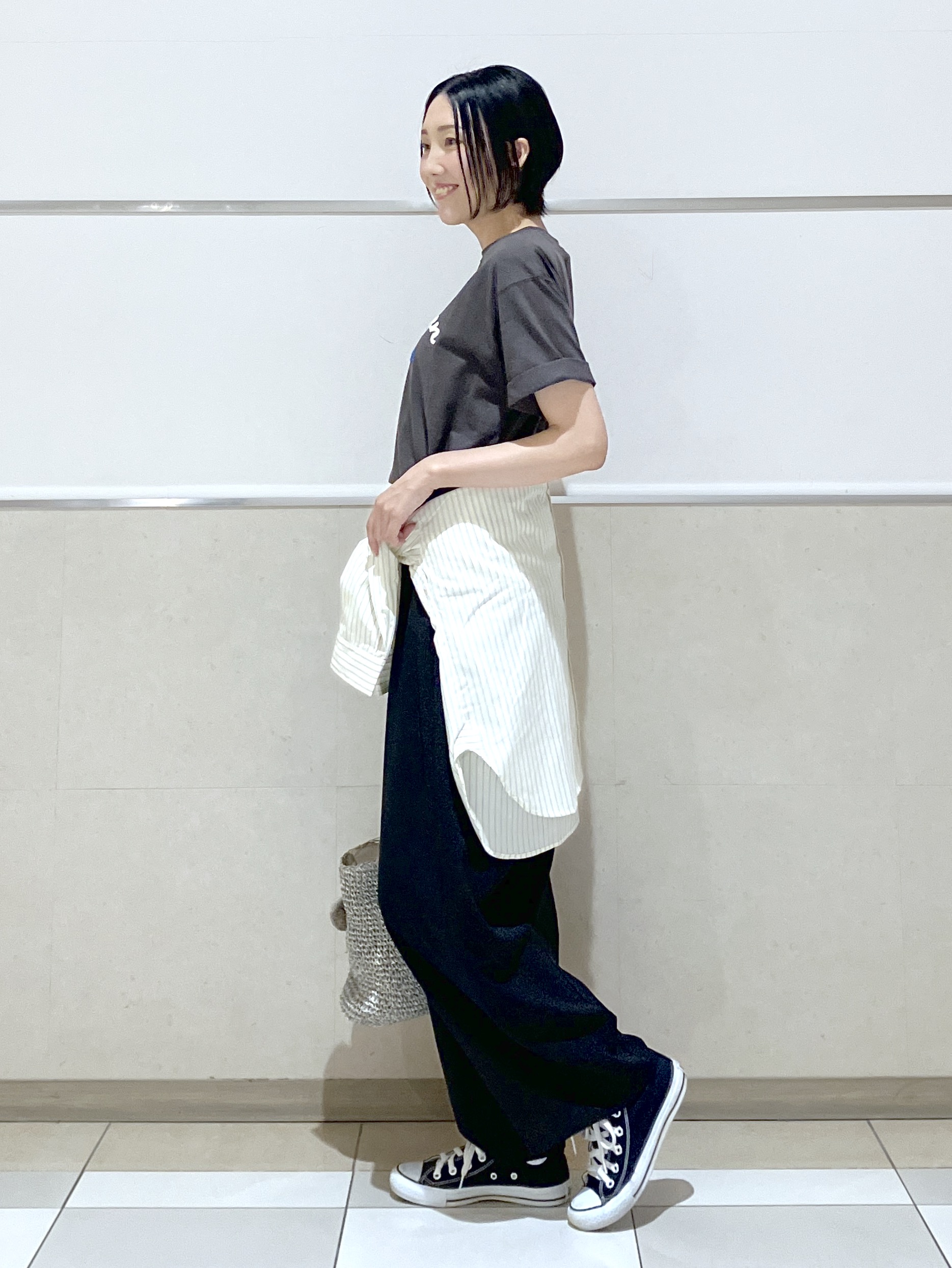 eriko さんの「Dessin｜【洗える】オーガニックコットンロゴTシャツ」を使ったコーディネート