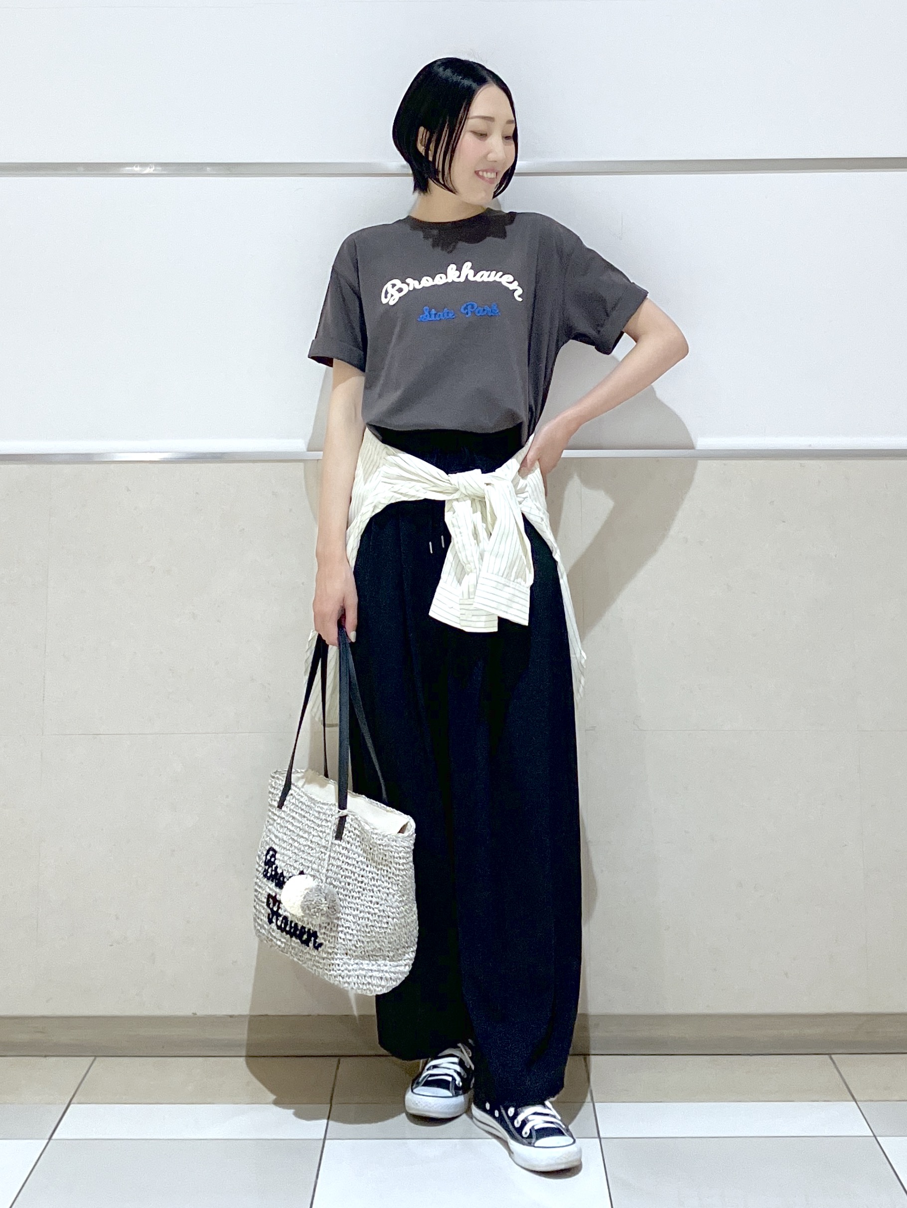 eriko さんの「Dessin｜【洗える】オーガニックコットンロゴTシャツ」を使ったコーディネート