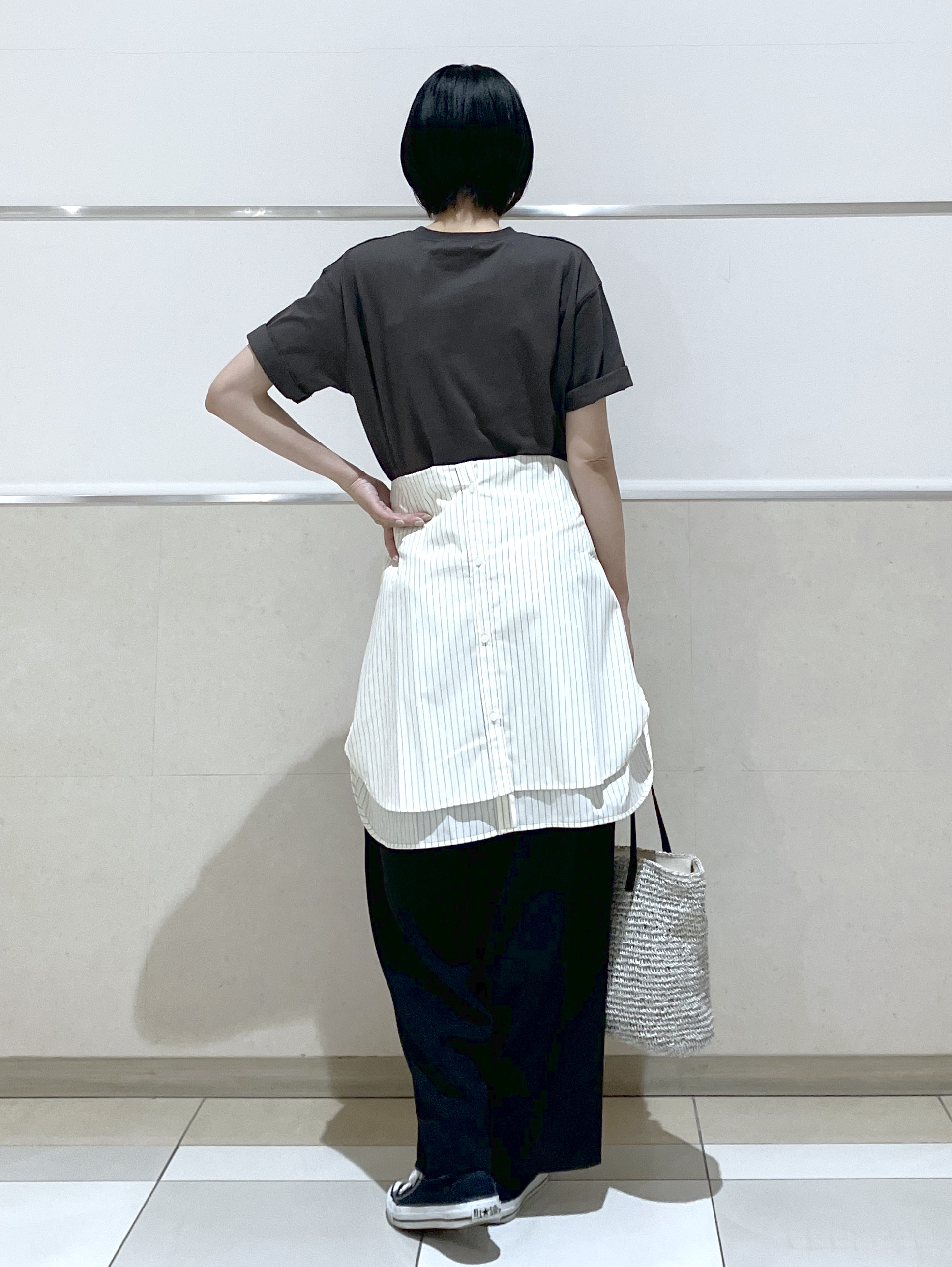 eriko さんの「Dessin｜【洗える】オーガニックコットンロゴTシャツ」を使ったコーディネート