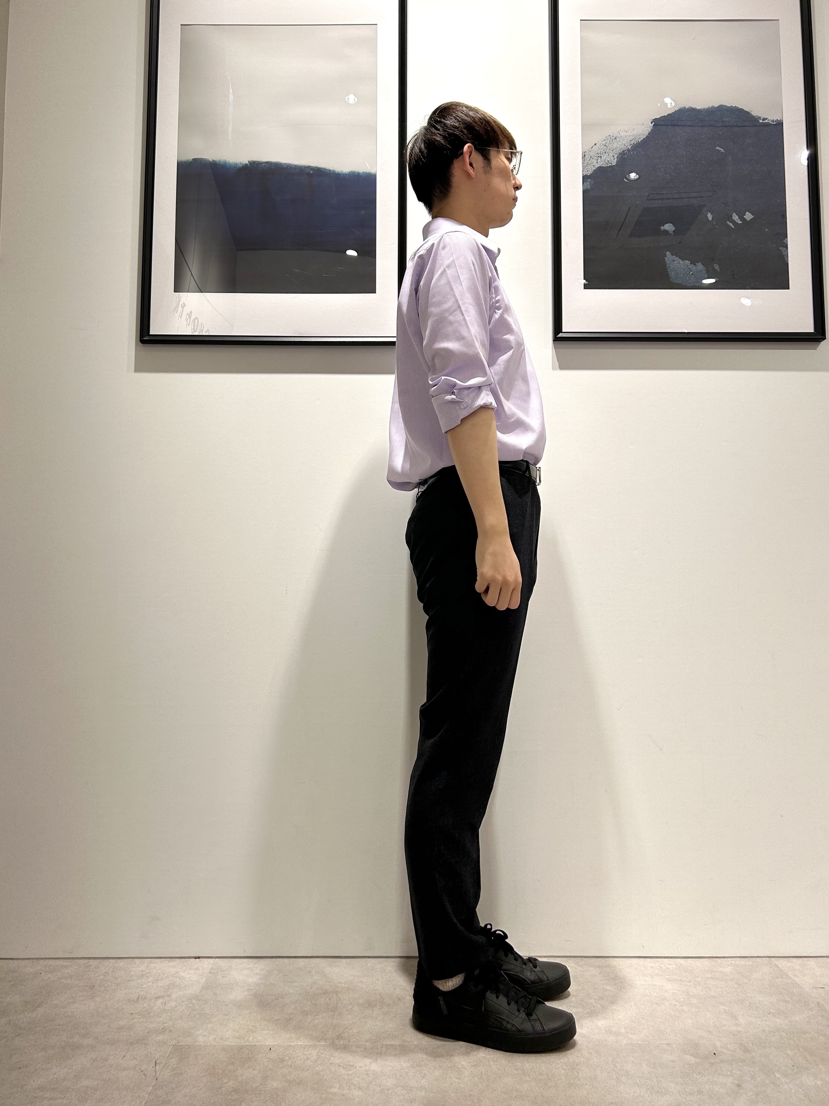 。さんの「THE SHOP TK｜【ビジネス/セレモニー】ドレスドビー長袖シャツ」を使ったコーディネート