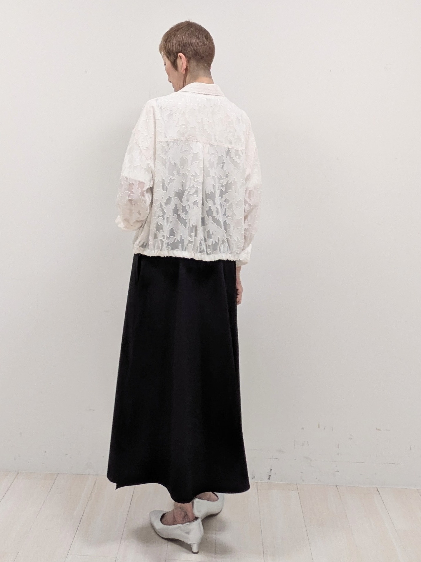 sachiさんの「Reflect｜【選べる2柄／セットアップ可】シャツ衿シアーブラウス」を使ったコーディネート