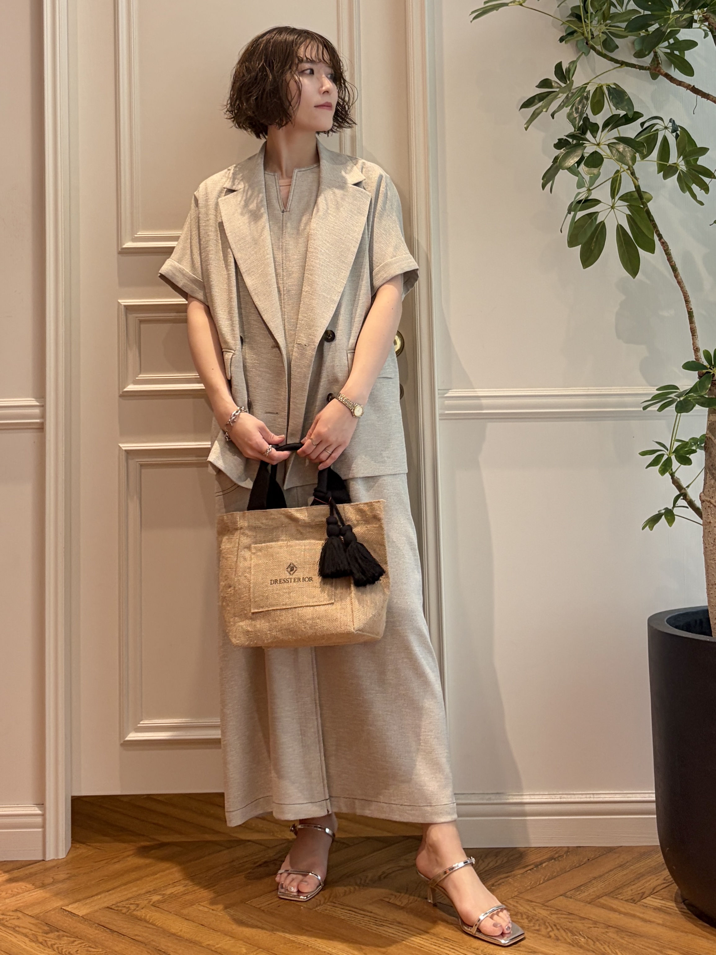 nakaoさんの「DRESSTERIOR｜【otonaMUSE5月号掲載】ジュートキャンバス トートバッグ」を使ったコーディネート
