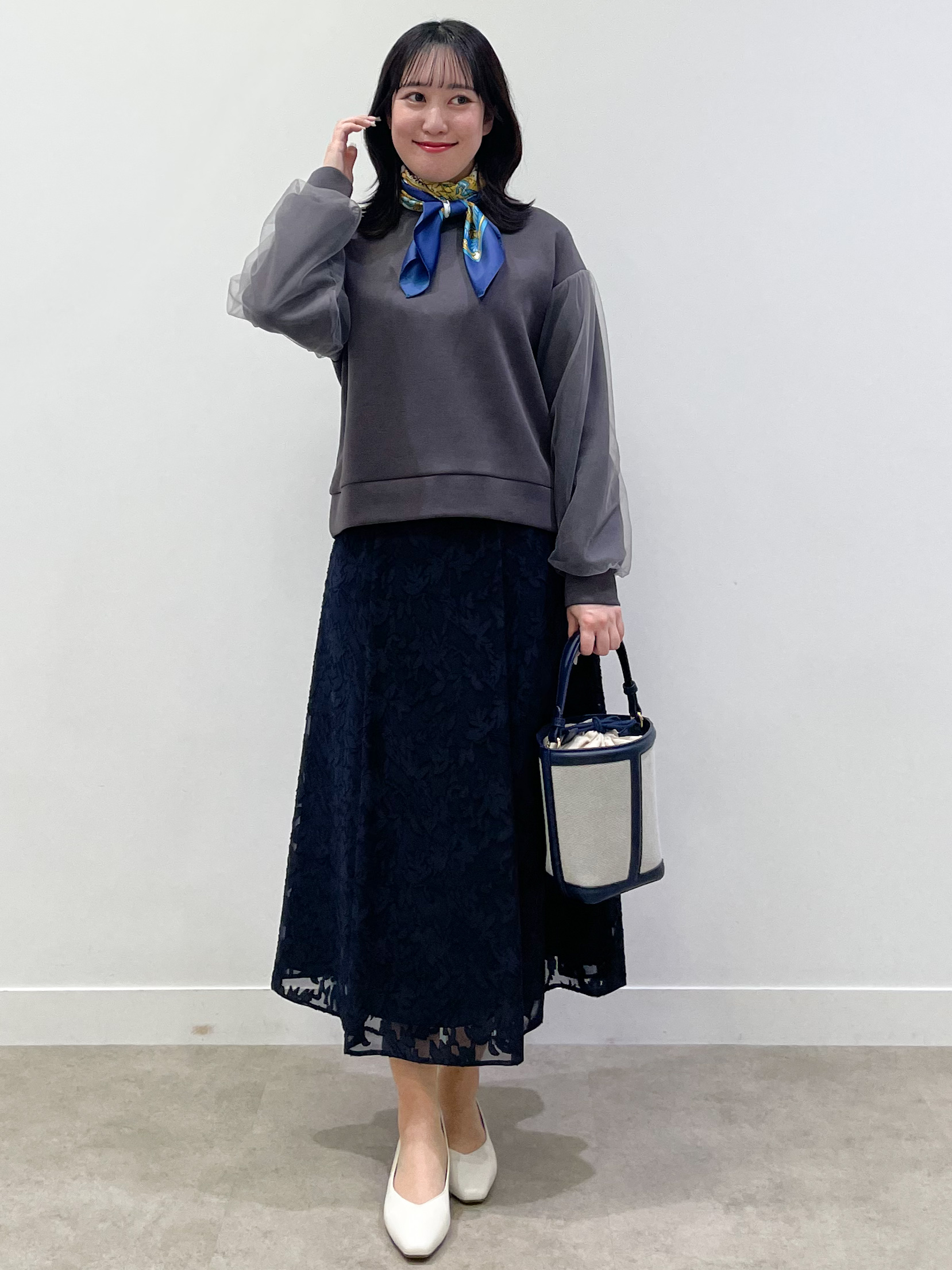 yukariさんの「Reflect｜チュールレイヤードスリーブプルオーバー」を使ったコーディネート