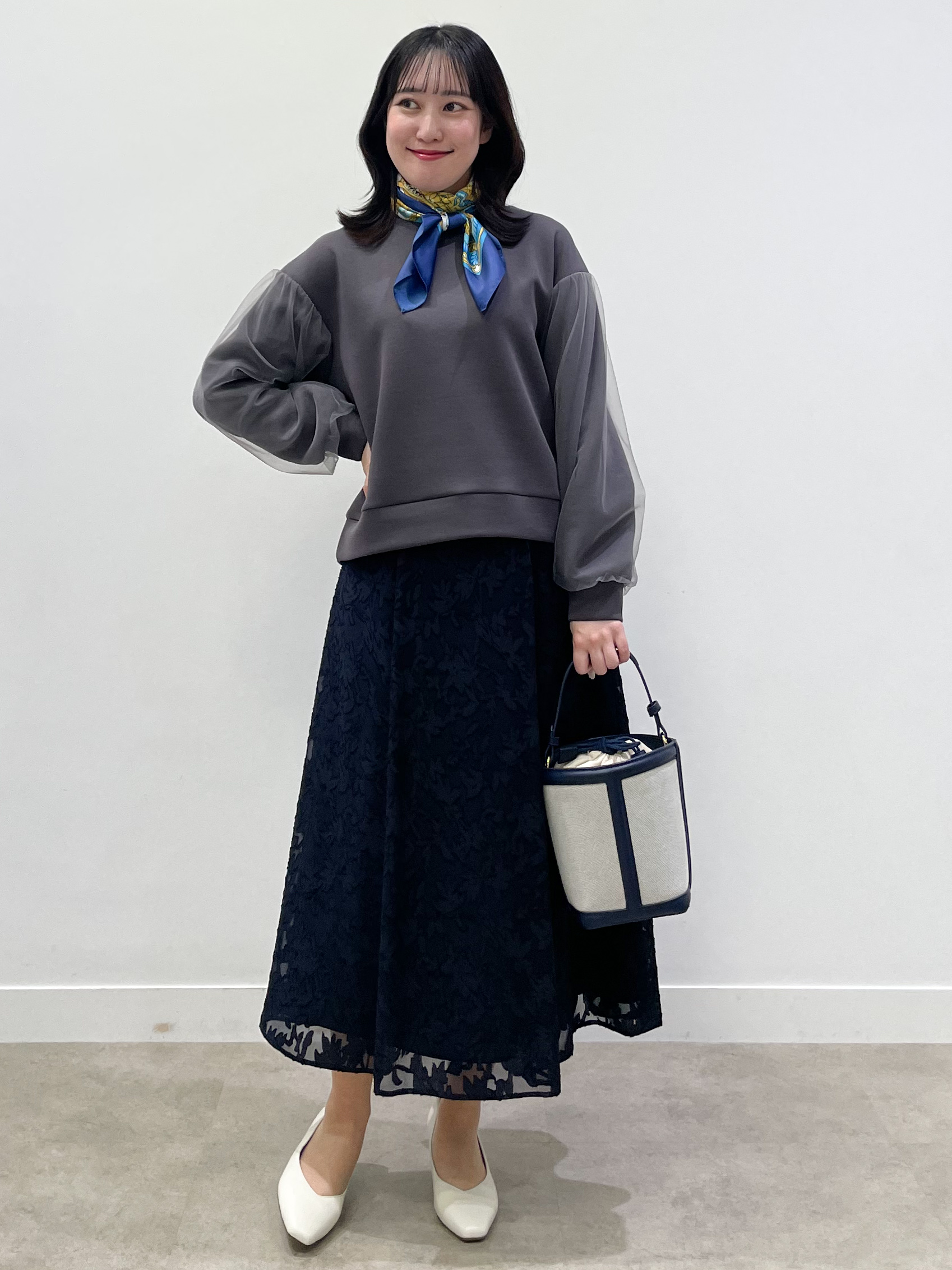 yukariさんの「Reflect｜チュールレイヤードスリーブプルオーバー」を使ったコーディネート