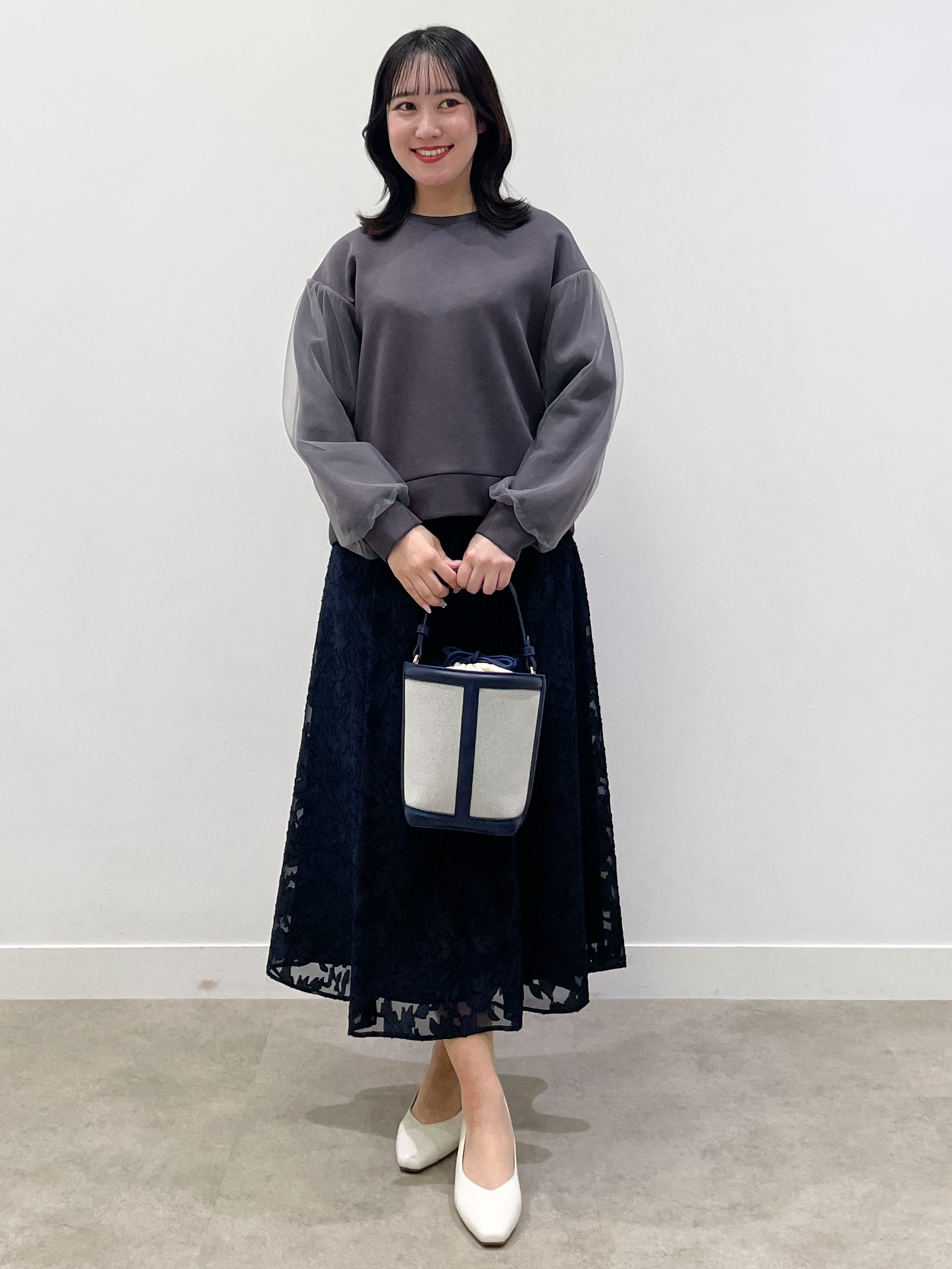 yukariさんの「Reflect｜チュールレイヤードスリーブプルオーバー」を使ったコーディネート