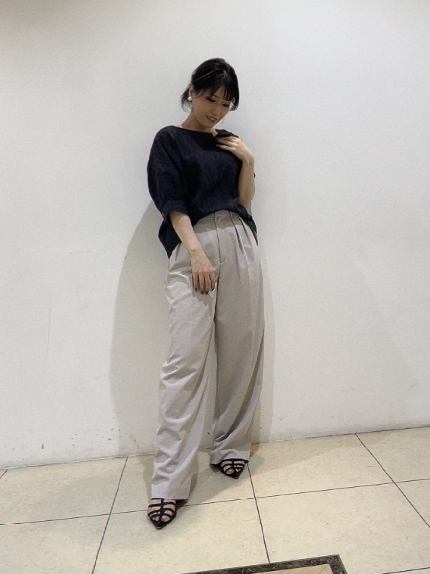 watanabeさんの「UNTITLED｜【洗える/ショート丈】ジャカードボートネックブラウス」を使ったコーディネート