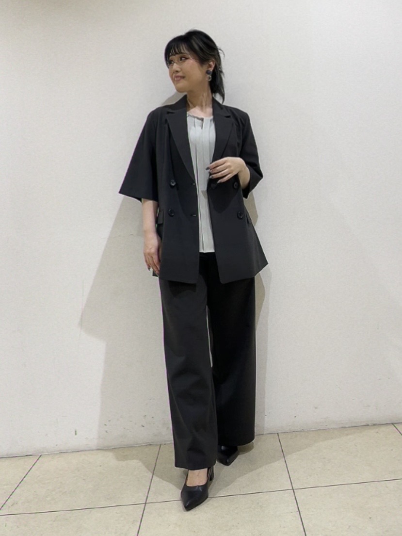 watanabeさんの「UNTITLED｜【シワになりにくい/セットアップ可/接触冷感】ハーフスリーブジャケット」を使ったコーディネート