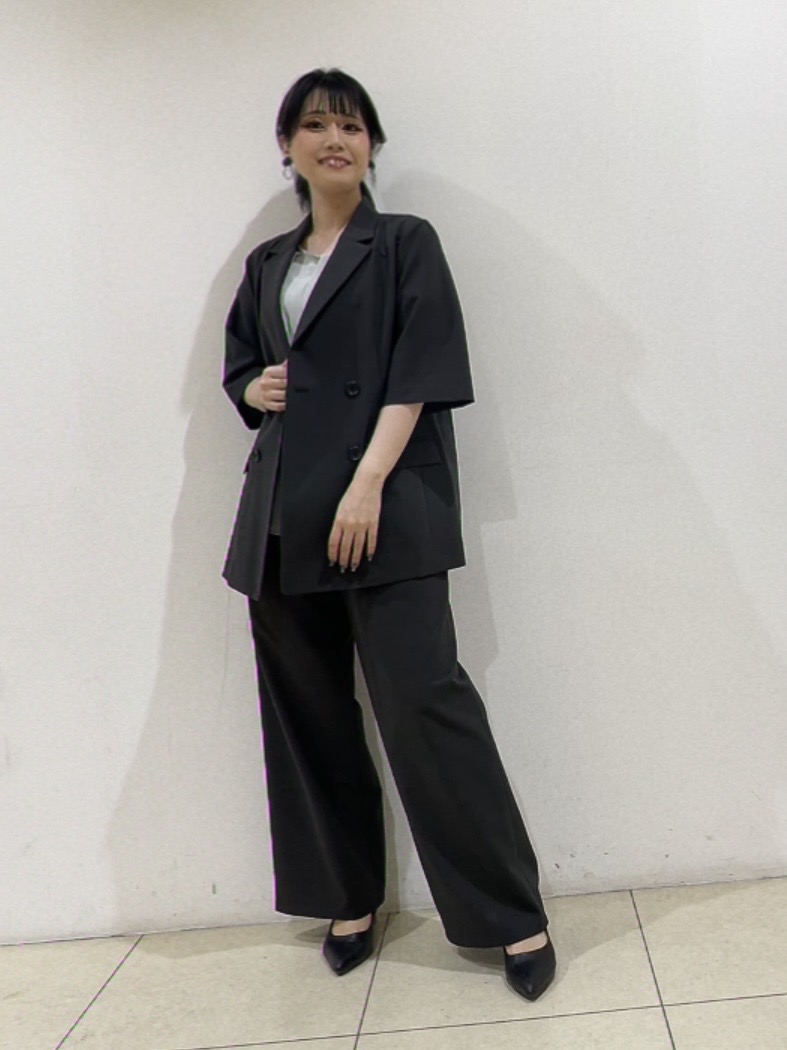 watanabeさんの「UNTITLED｜【シワになりにくい/セットアップ可/接触冷感】ハーフスリーブジャケット」を使ったコーディネート
