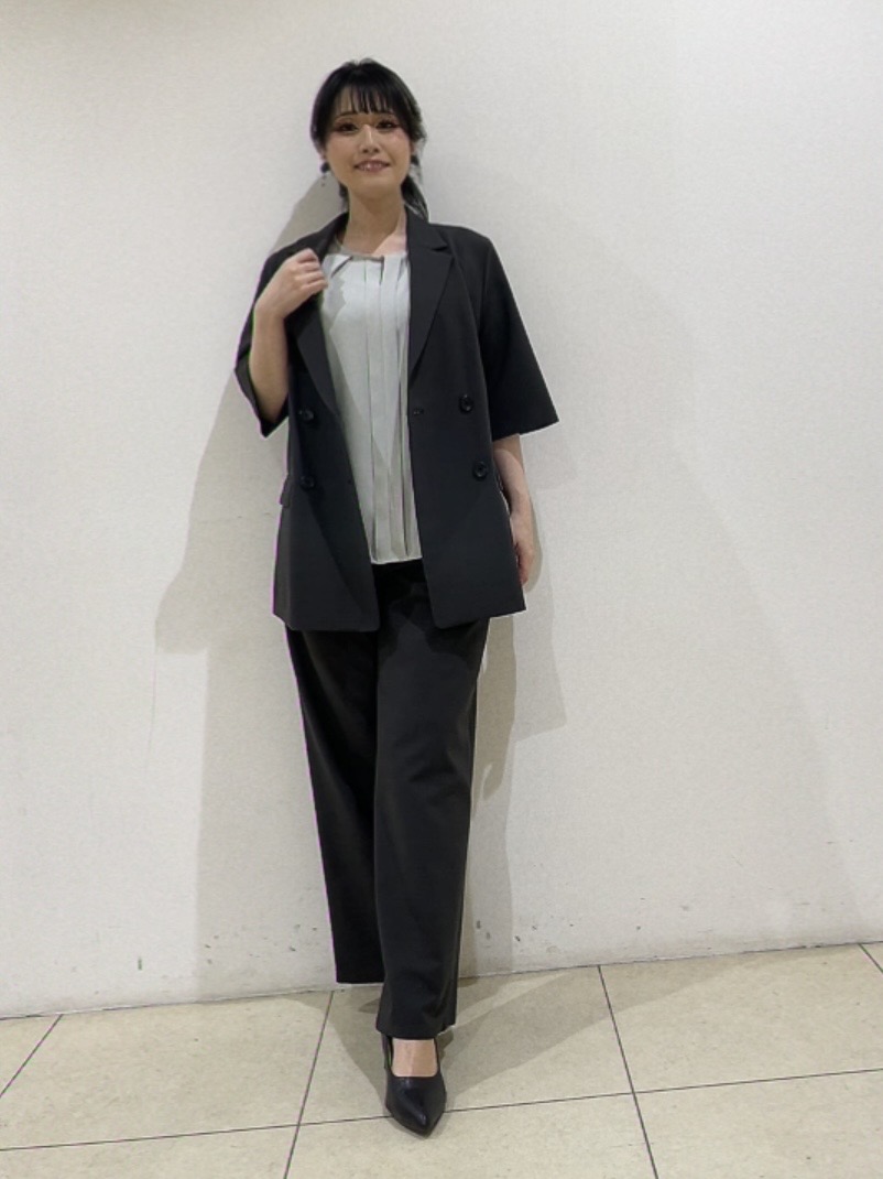 watanabeさんの「UNTITLED｜【シワになりにくい/セットアップ可/接触冷感】ハーフスリーブジャケット」を使ったコーディネート