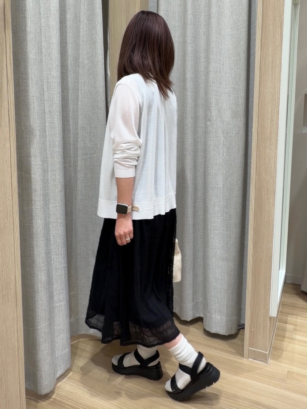 Fumikaさんの「grove｜高評価！【接触冷感／UVカットetc】ベーシックショートカーディガン」を使ったコーディネート