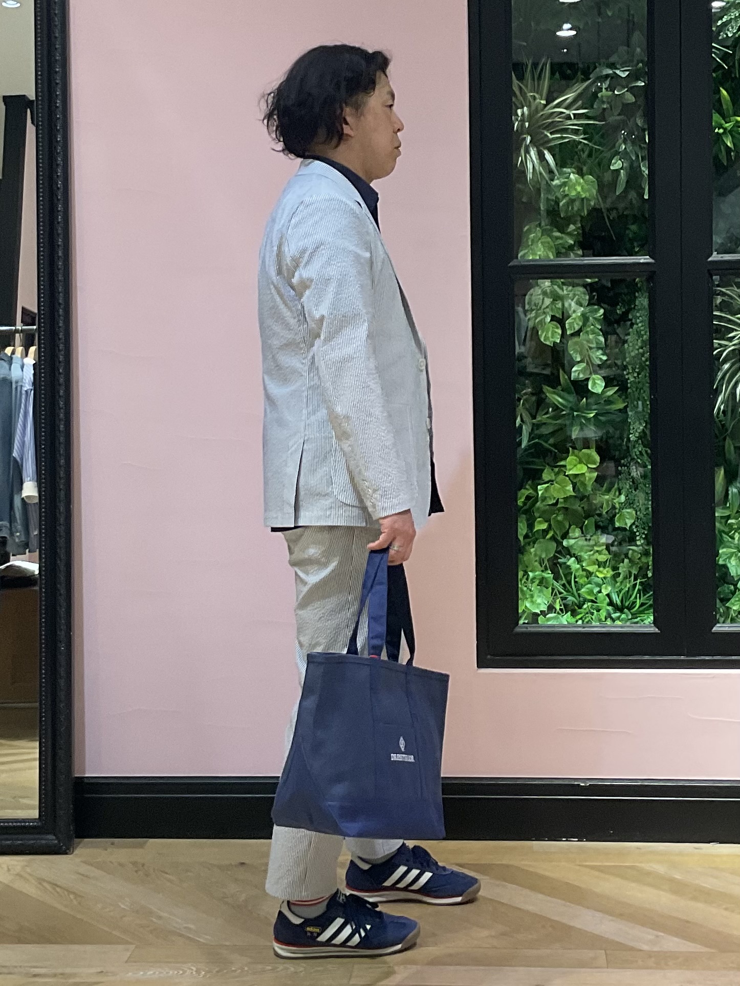 Nagaseさんの「DRESSTERIOR｜【吸湿速乾/セットアップ可/ウォッシャブル】COOLMAX シアサッカー サマージャケット」を使ったコーディネート