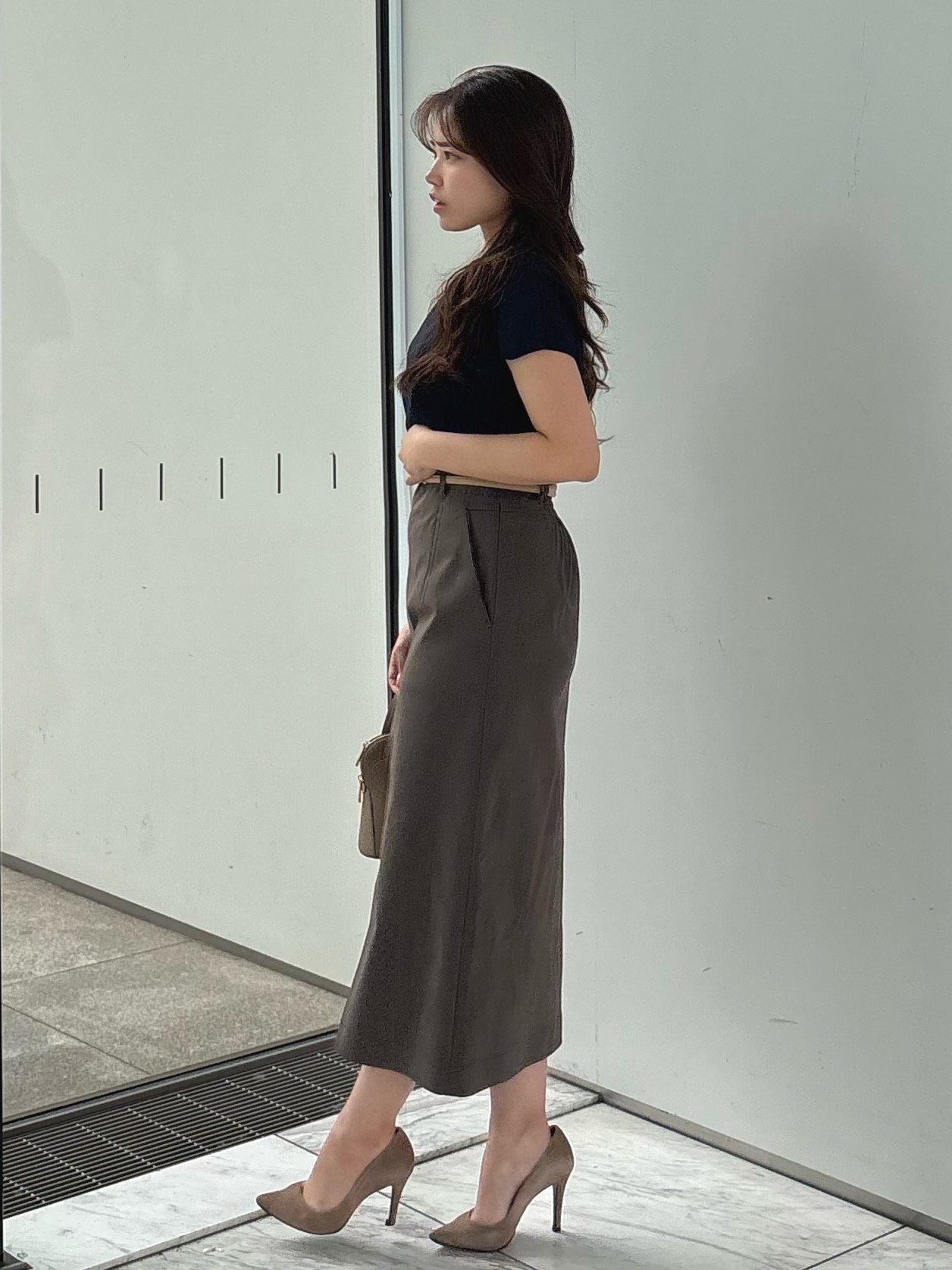 MISAKIさんの「COUP DE CHANCE｜【手洗い可】ニット&花柄プリントスカート」を使ったコーディネート