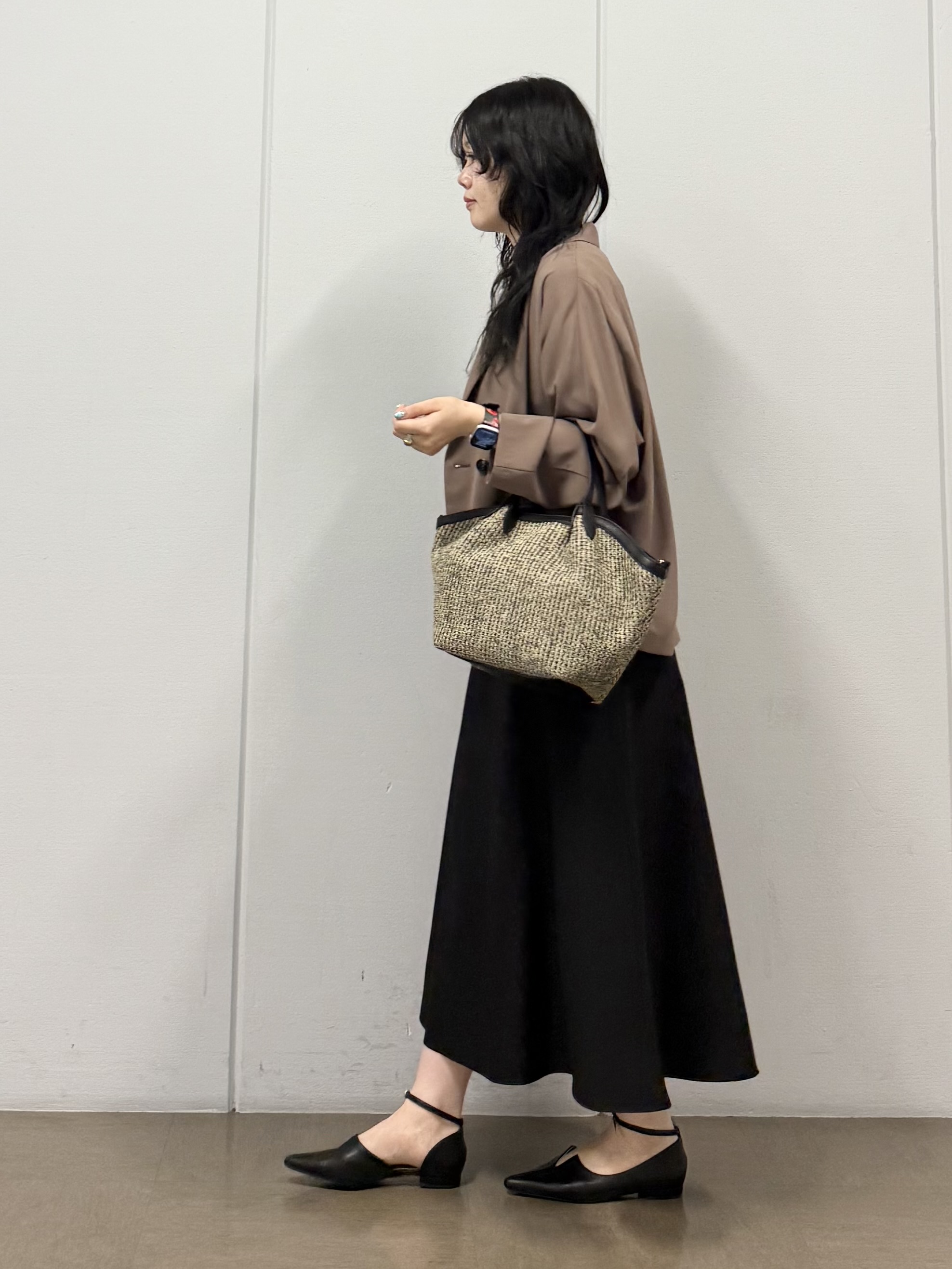 mizukiさんの「INDIVI｜【さらに軽く軽快！／着る日傘】ドルマンダブルジャケット」を使ったコーディネート