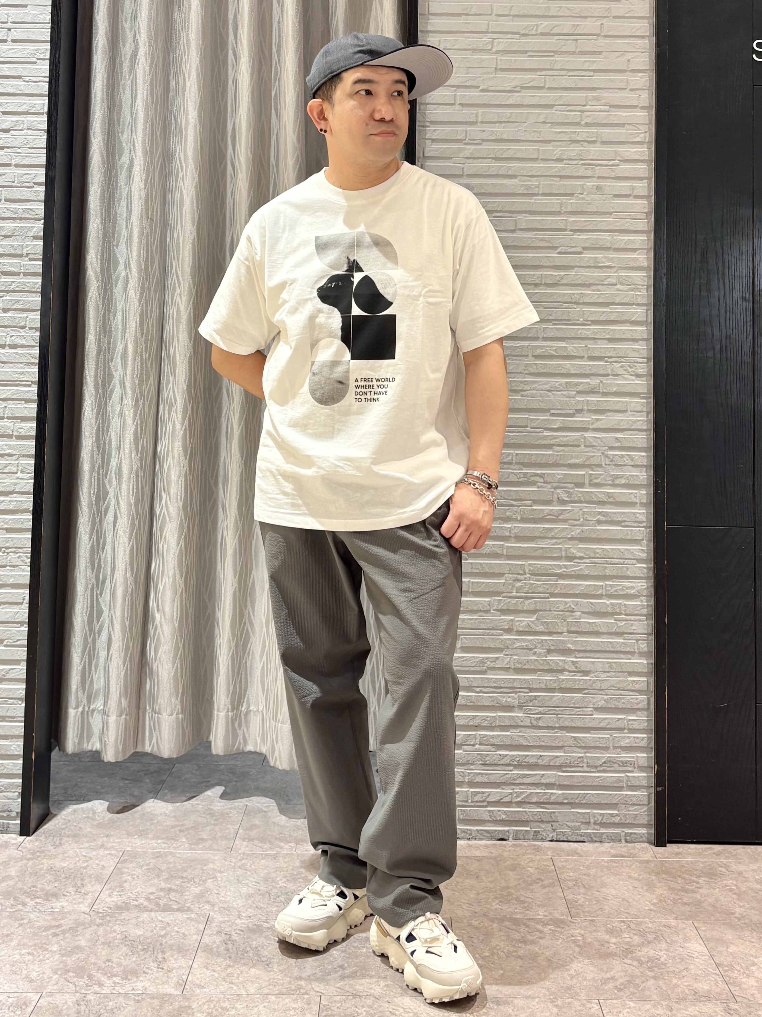 Pーyamaさんの「THE SHOP TK｜マイクロ シアサッカー ジャケット 洗濯機OK／セットアップ可」を使ったコーディネート