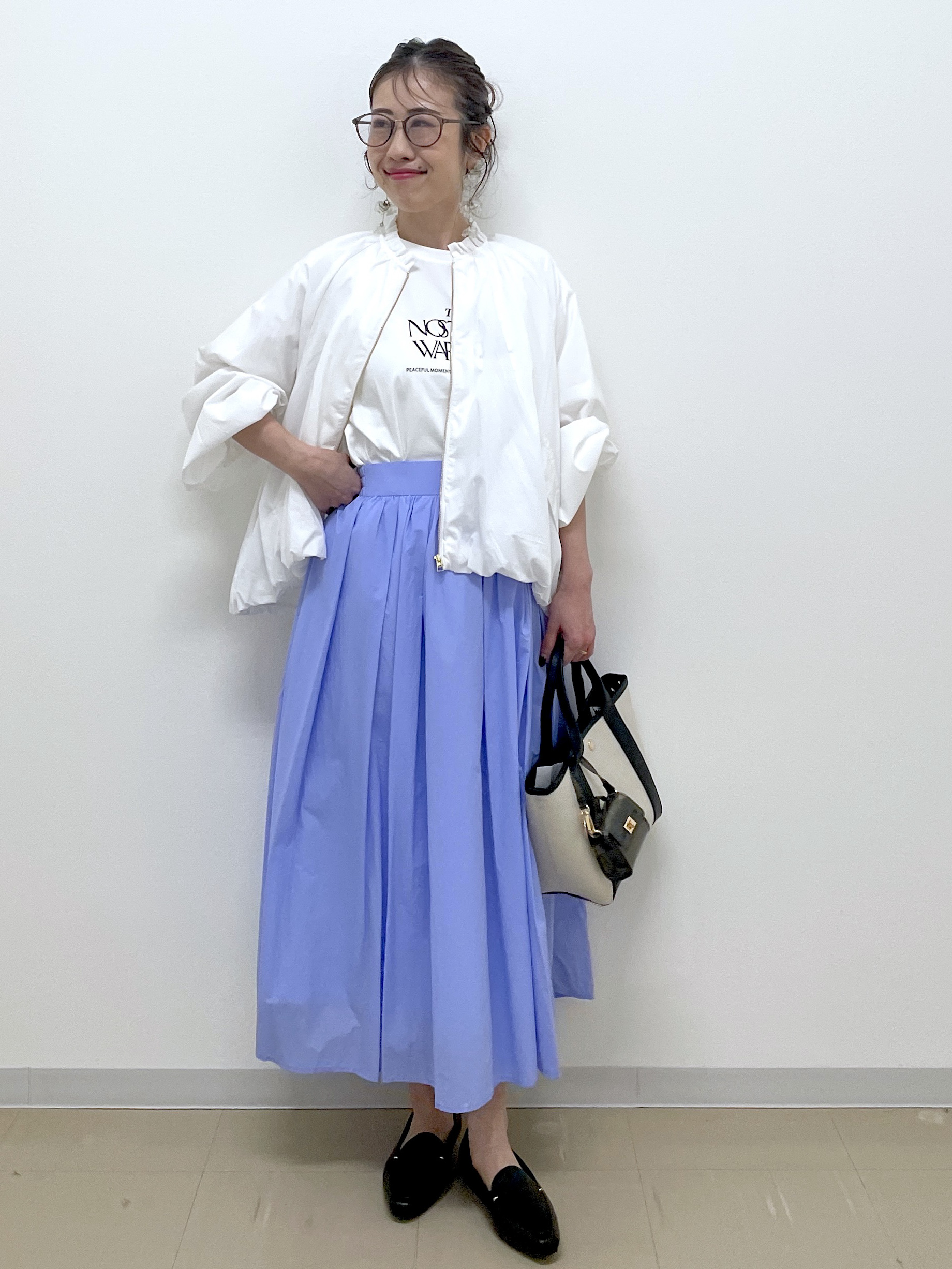 Akiさんの「OPAQUE.CLIP｜撥水 裾バルーンブルゾン【洗濯機OK】」を使ったコーディネート