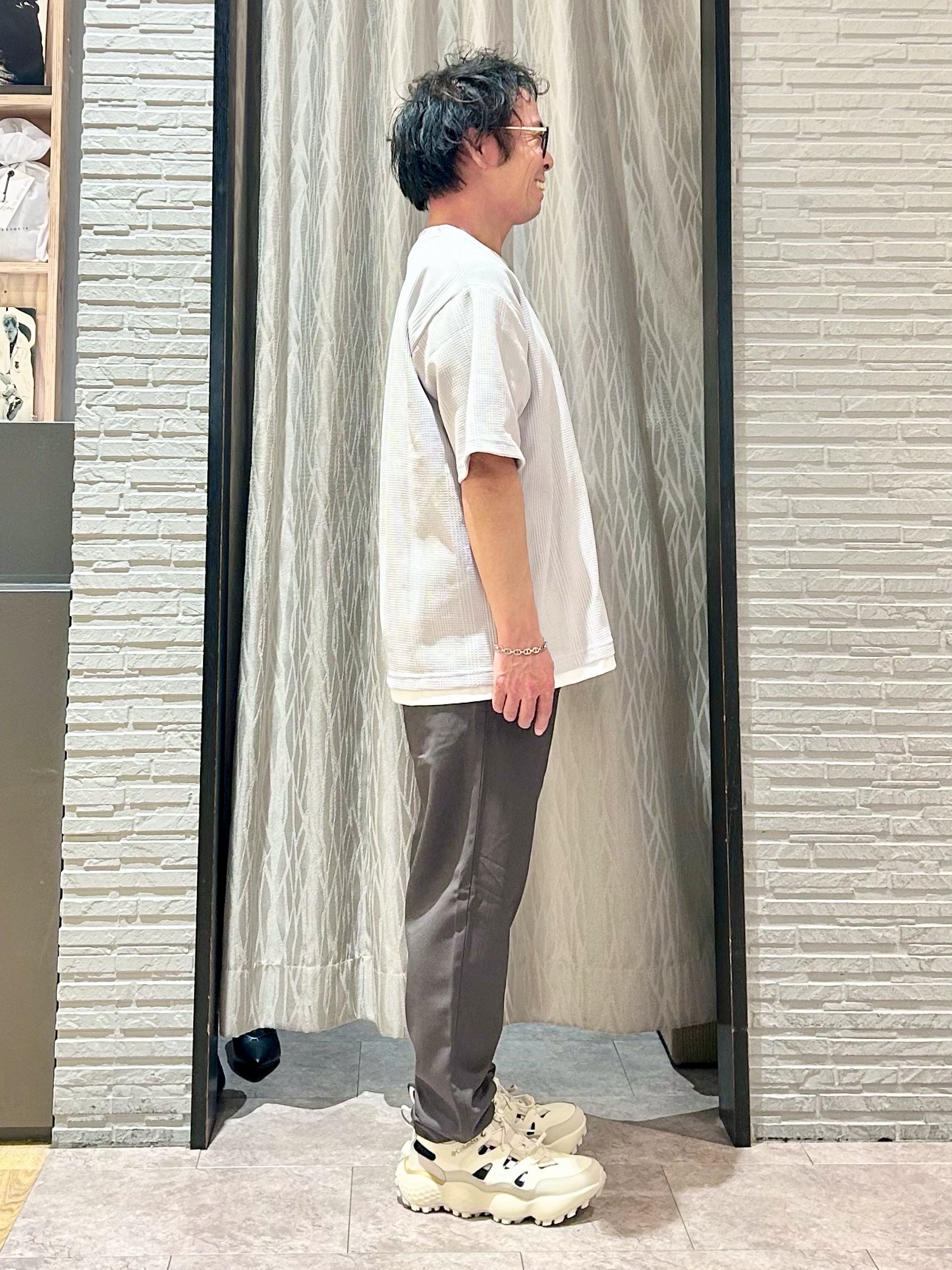 KENJI Iさんの「THE SHOP TK｜【ラクして決まる！】レイヤード風半袖Tシャツ　洗濯機OK」を使ったコーディネート