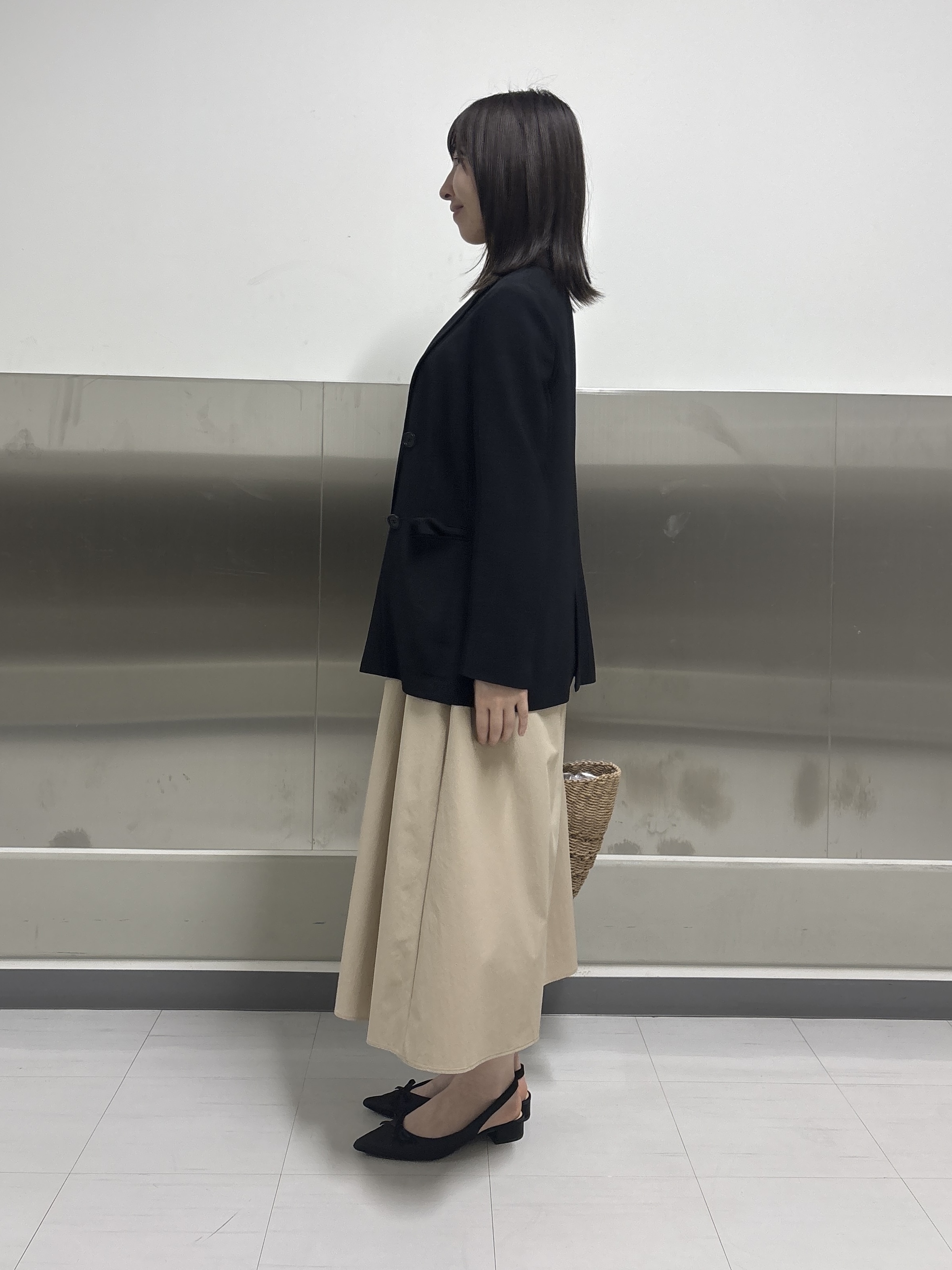 Yoshimiさんの「INDIVI｜【洗える／1枚でキマる／ドロスト付】ビスチェ風ドッキングTワンピース」を使ったコーディネート